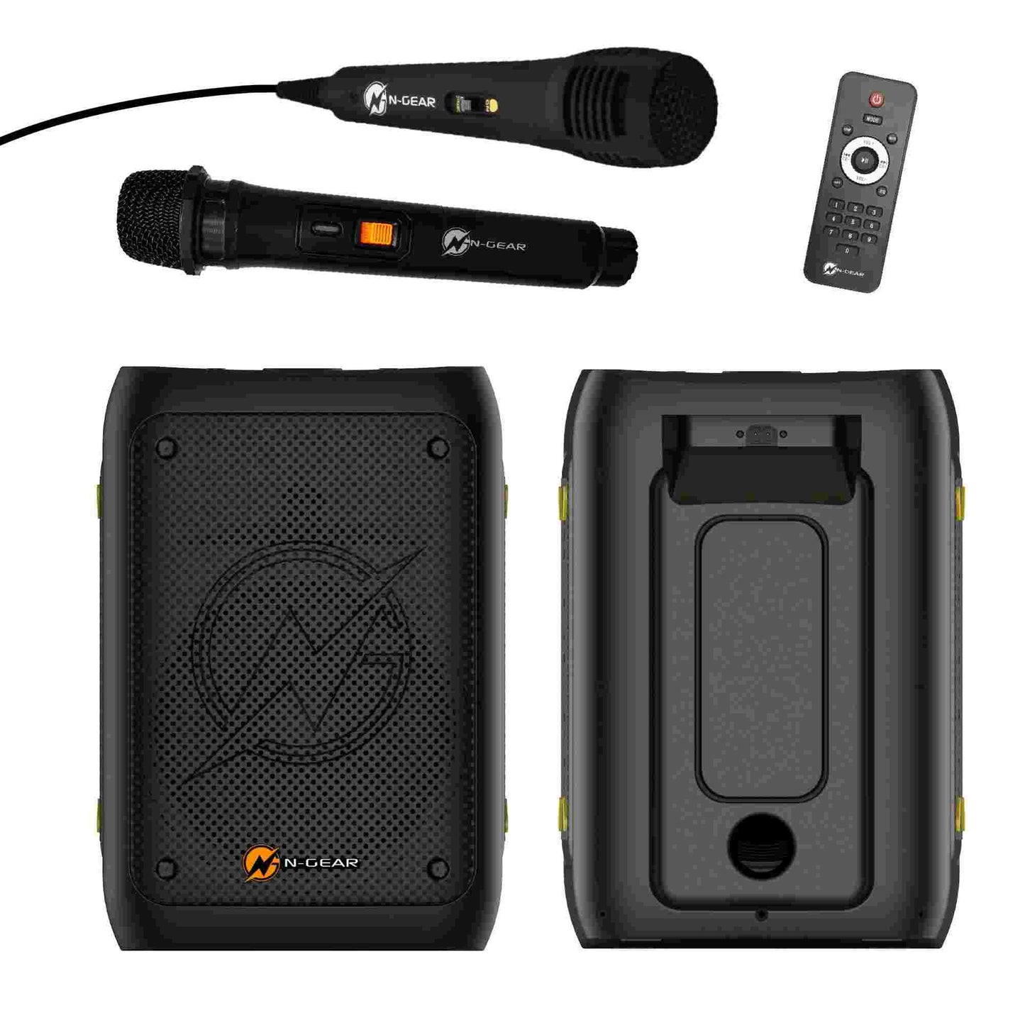 N-Gear | Flash Banger 777 Wireless Speaker Karaoke Set Party Box with 2 Microphones Black