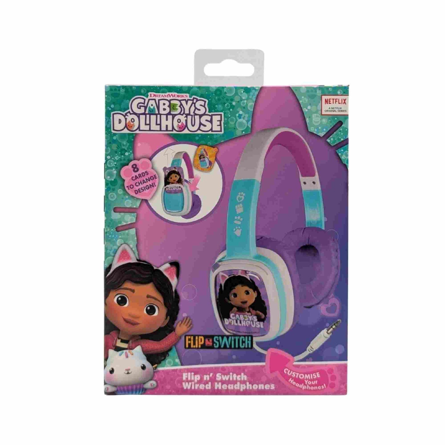 Lazerbuilt | Gabby’s Dollhouse Wired Flip 'n' Switch Headphones