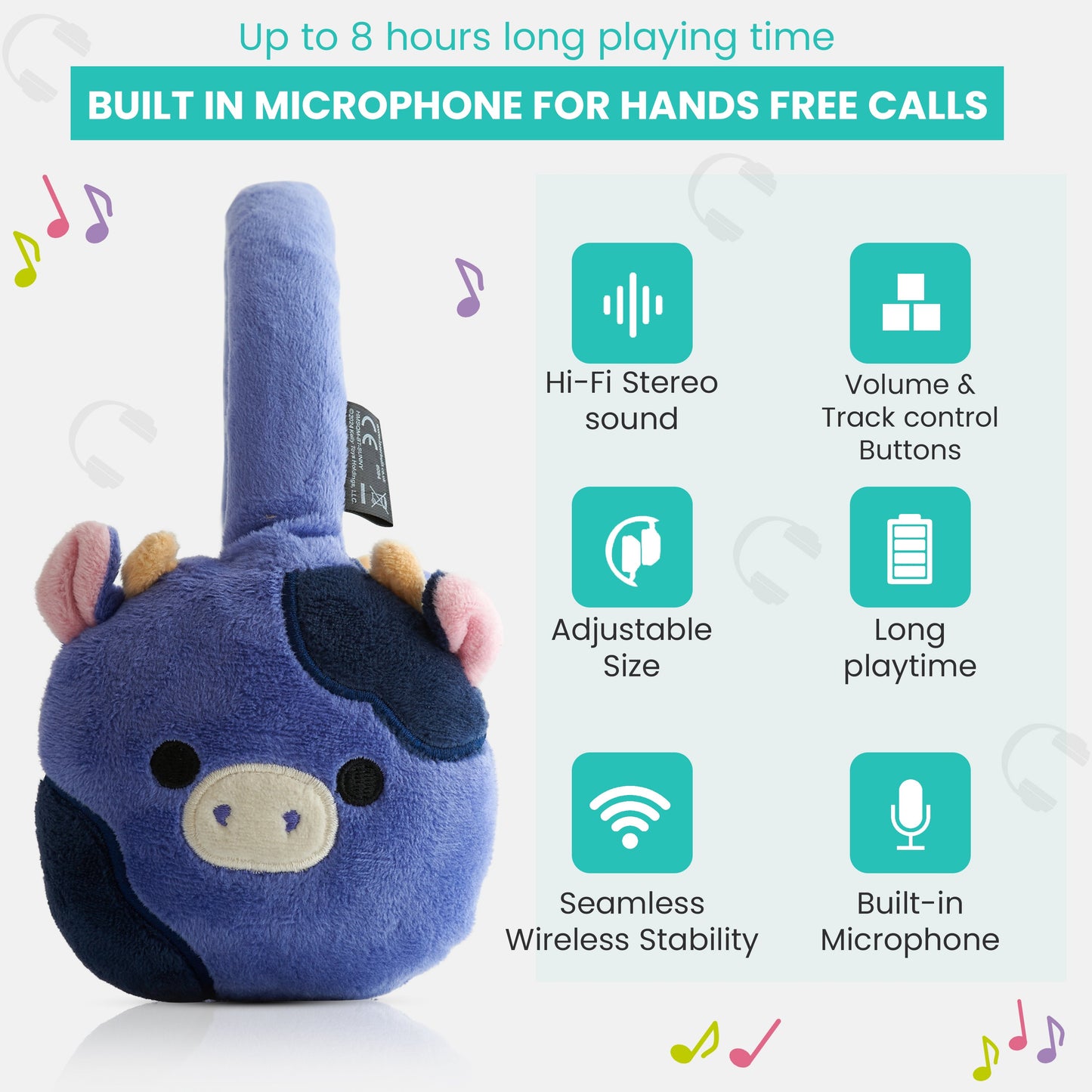 Lazerbuilt | Squishmallows Ingred Plush Bluetooth Headphones