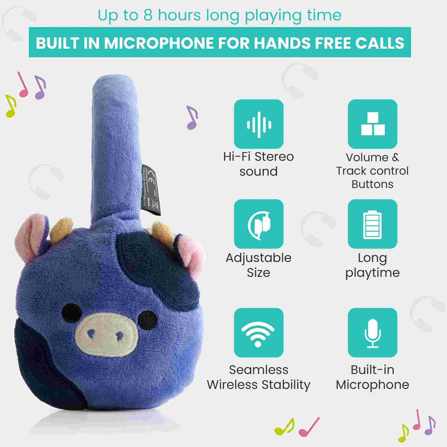 Lazerbuilt | Squishmallows Ingred Plush Bluetooth Headphones