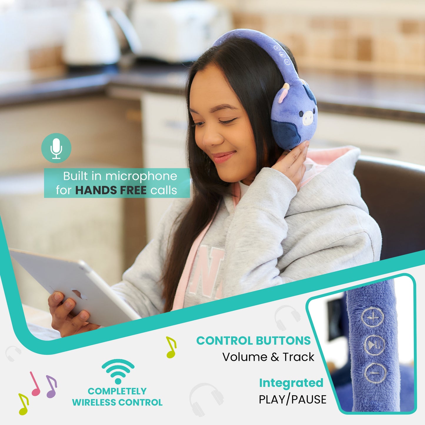 Lazerbuilt | Squishmallows Ingred Plush Bluetooth Headphones