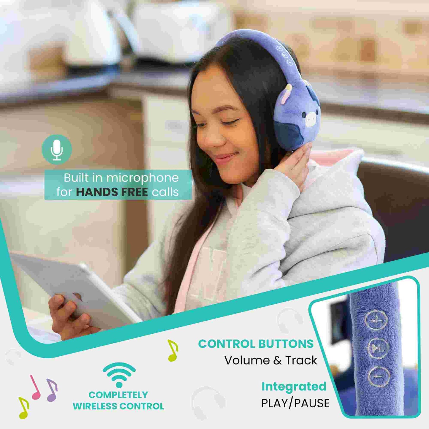 Lazerbuilt | Squishmallows Ingred Plush Bluetooth Headphones