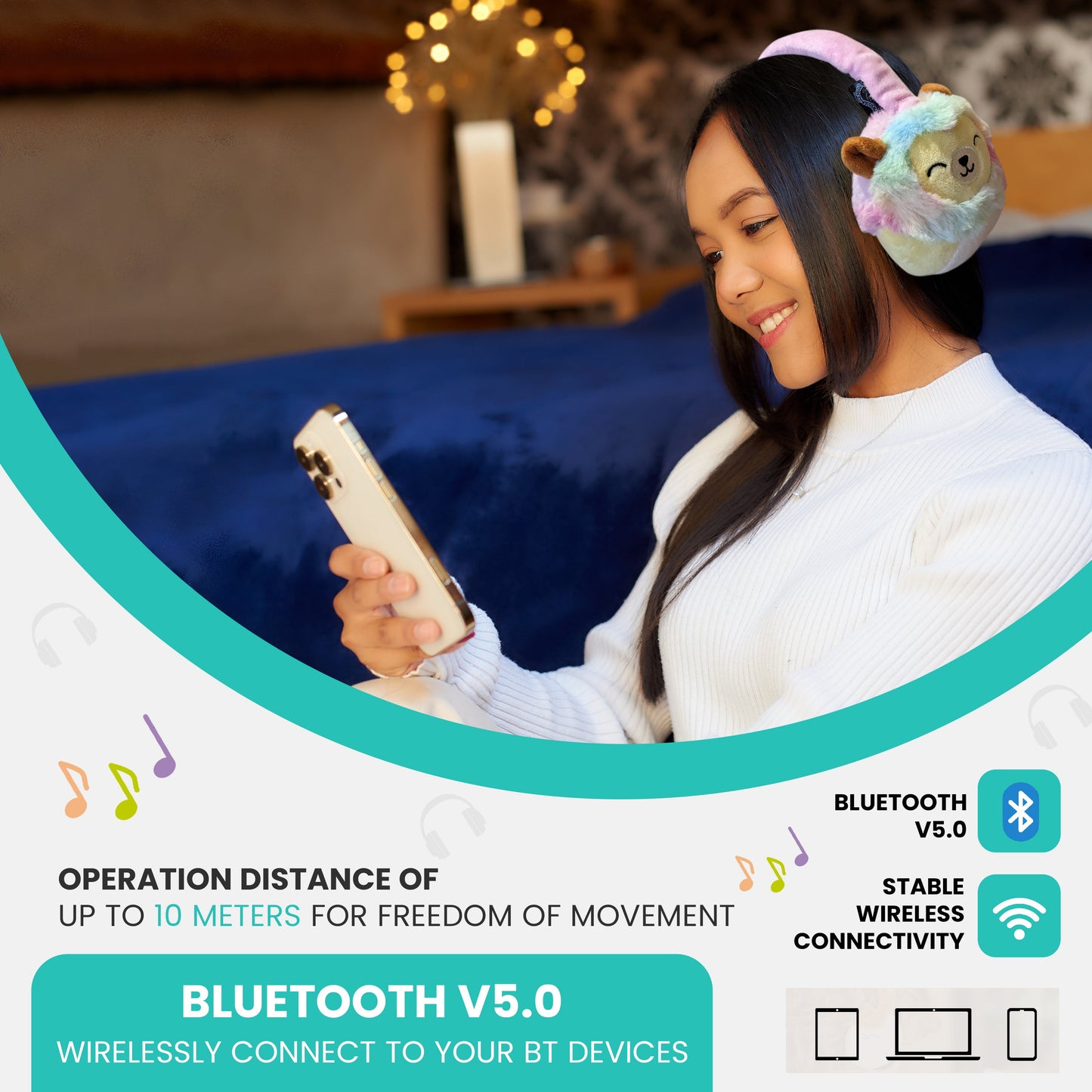 Lazerbuilt | Squishmallows Leonard Plush Bluetooth Headphones