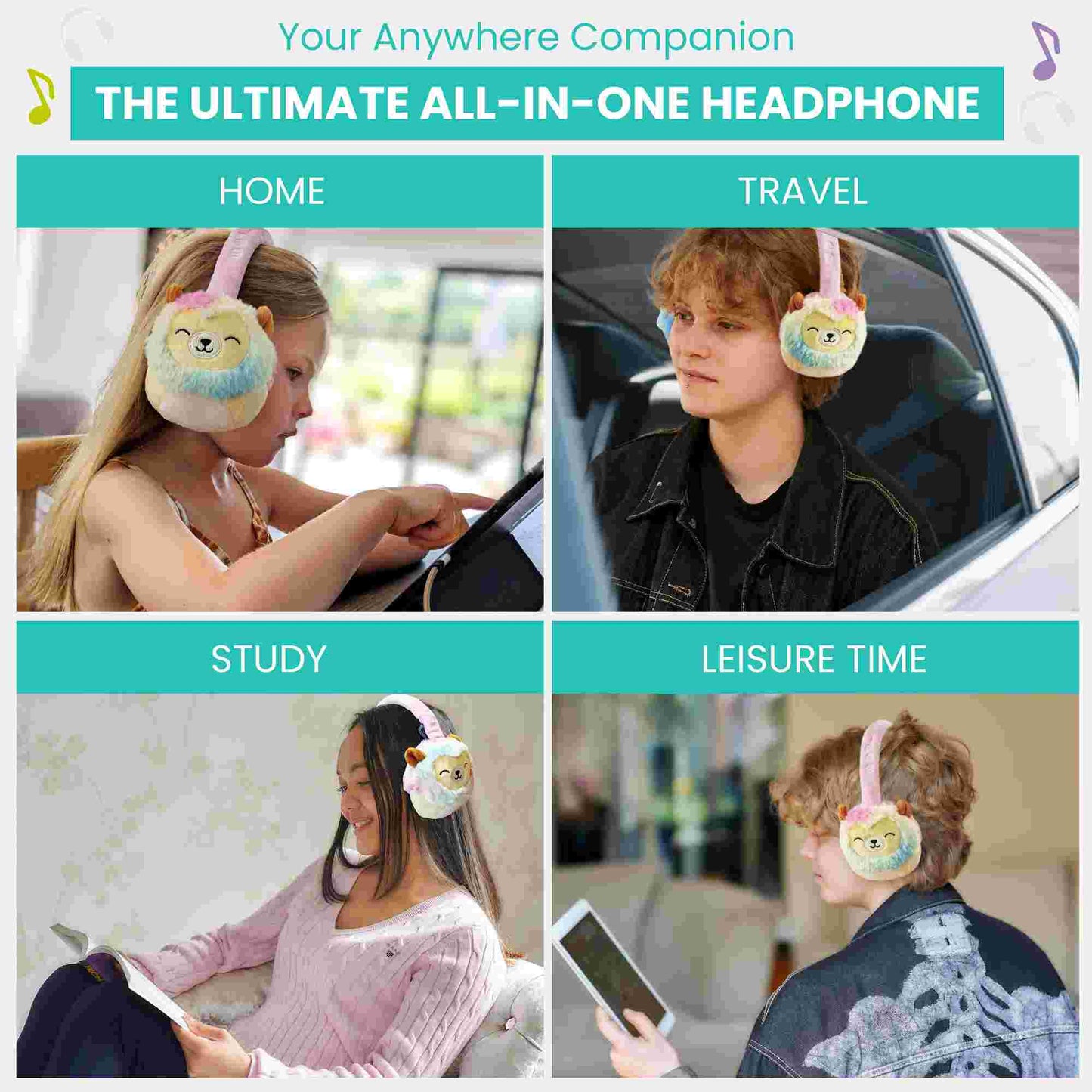 Lazerbuilt | Squishmallows Leonard Plush Bluetooth Headphones