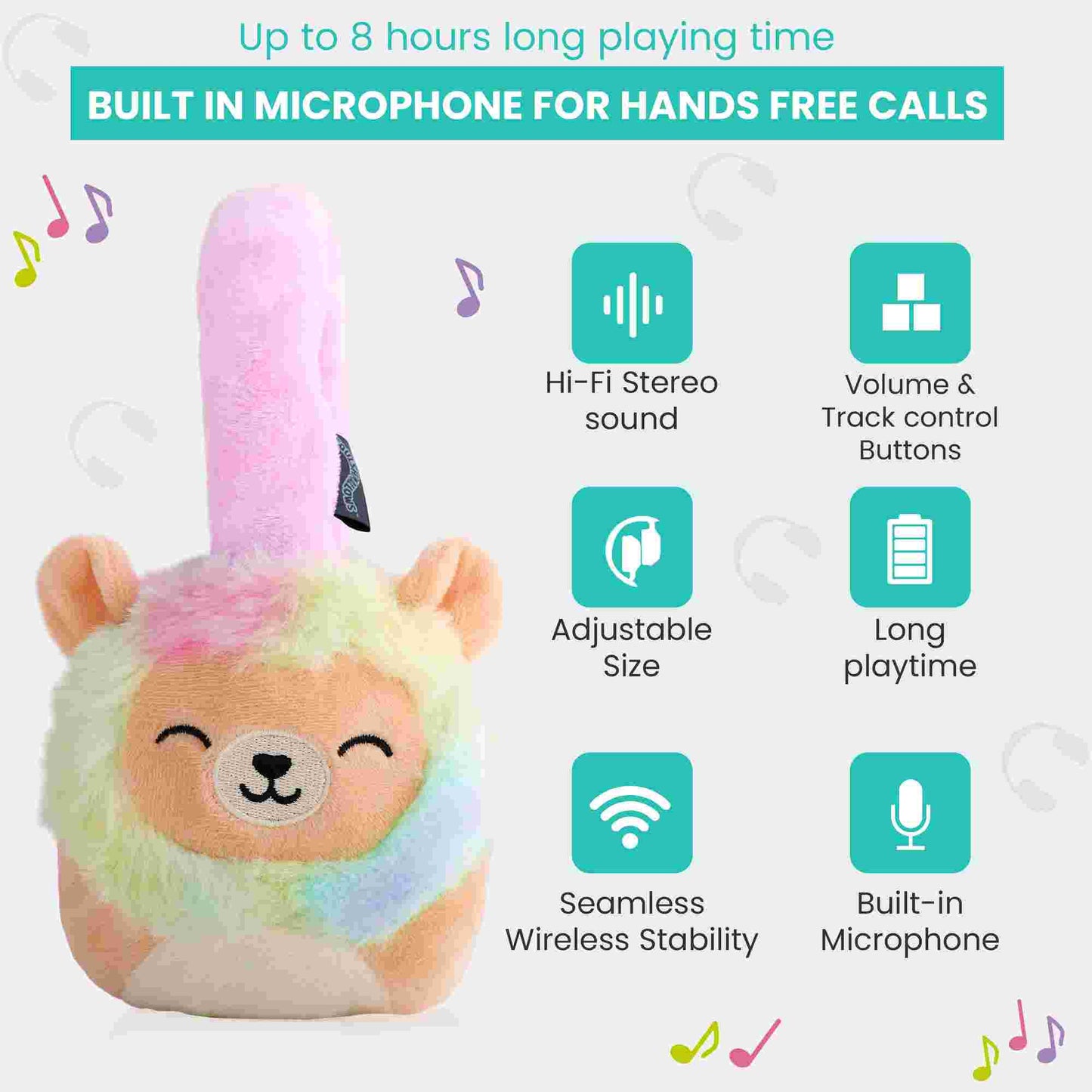 Lazerbuilt | Squishmallows Leonard Plush Bluetooth Headphones