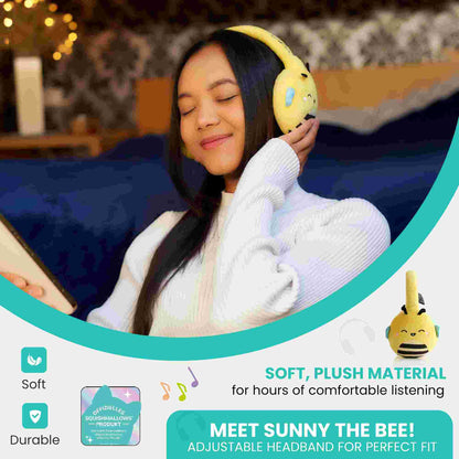 Lazerbuilt | Squishmallows Sunny Plush Bluetooth Headphones