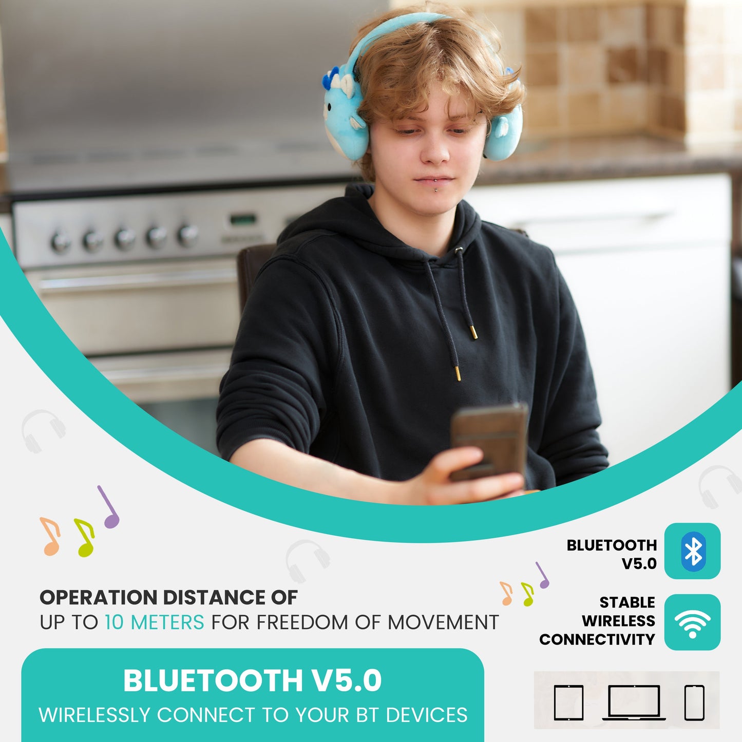 Lazerbuilt | Squishmallows Tatiana Plush Bluetooth Headphones