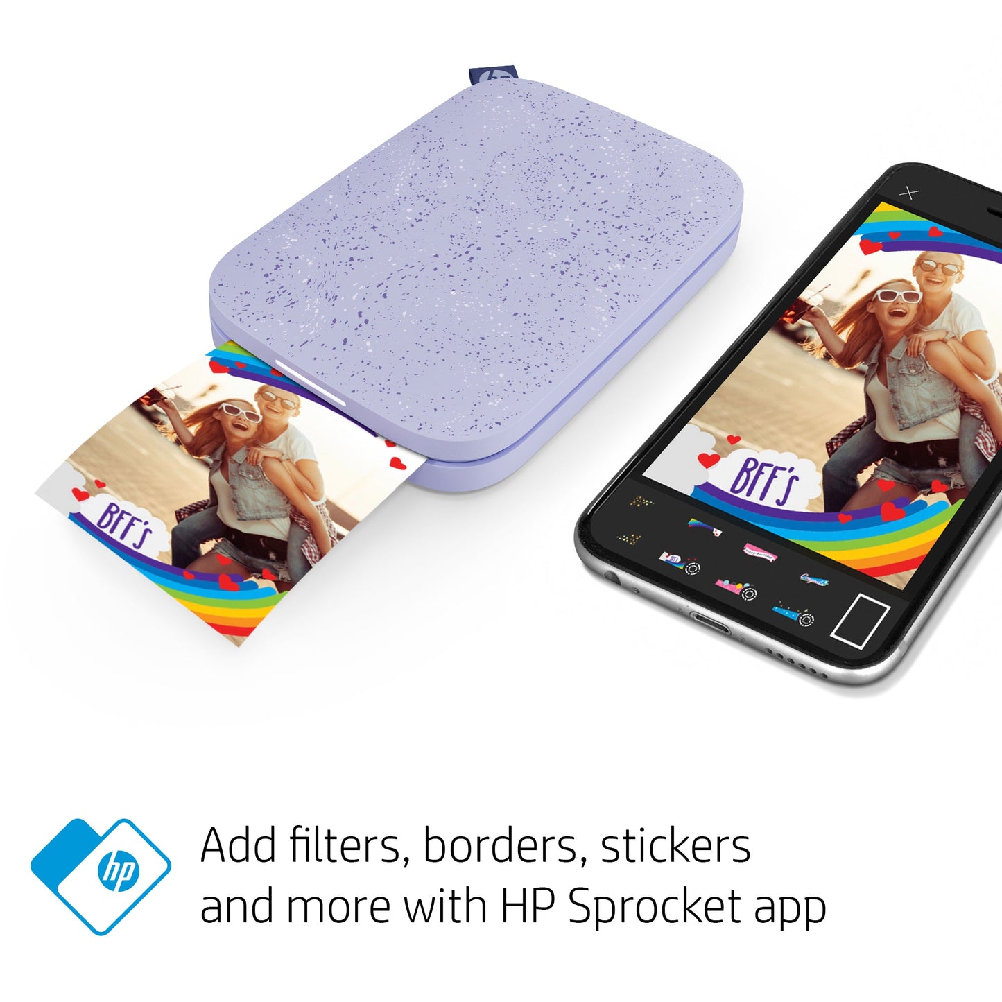 HP | HP Sprocket 2x3 Portable Instant Photo Printer – Purple