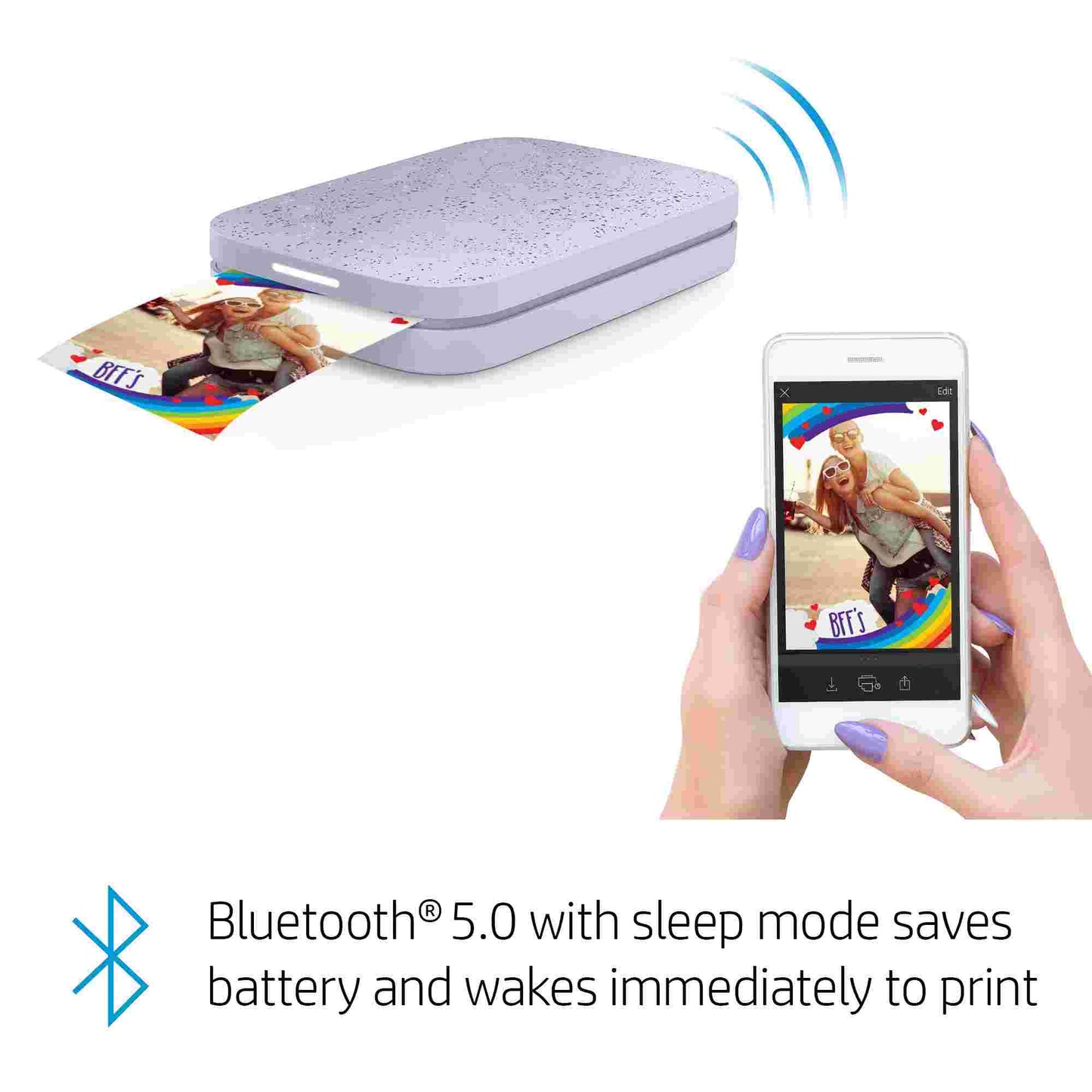 HP | HP Sprocket 2x3 Portable Instant Photo Printer – Purple
