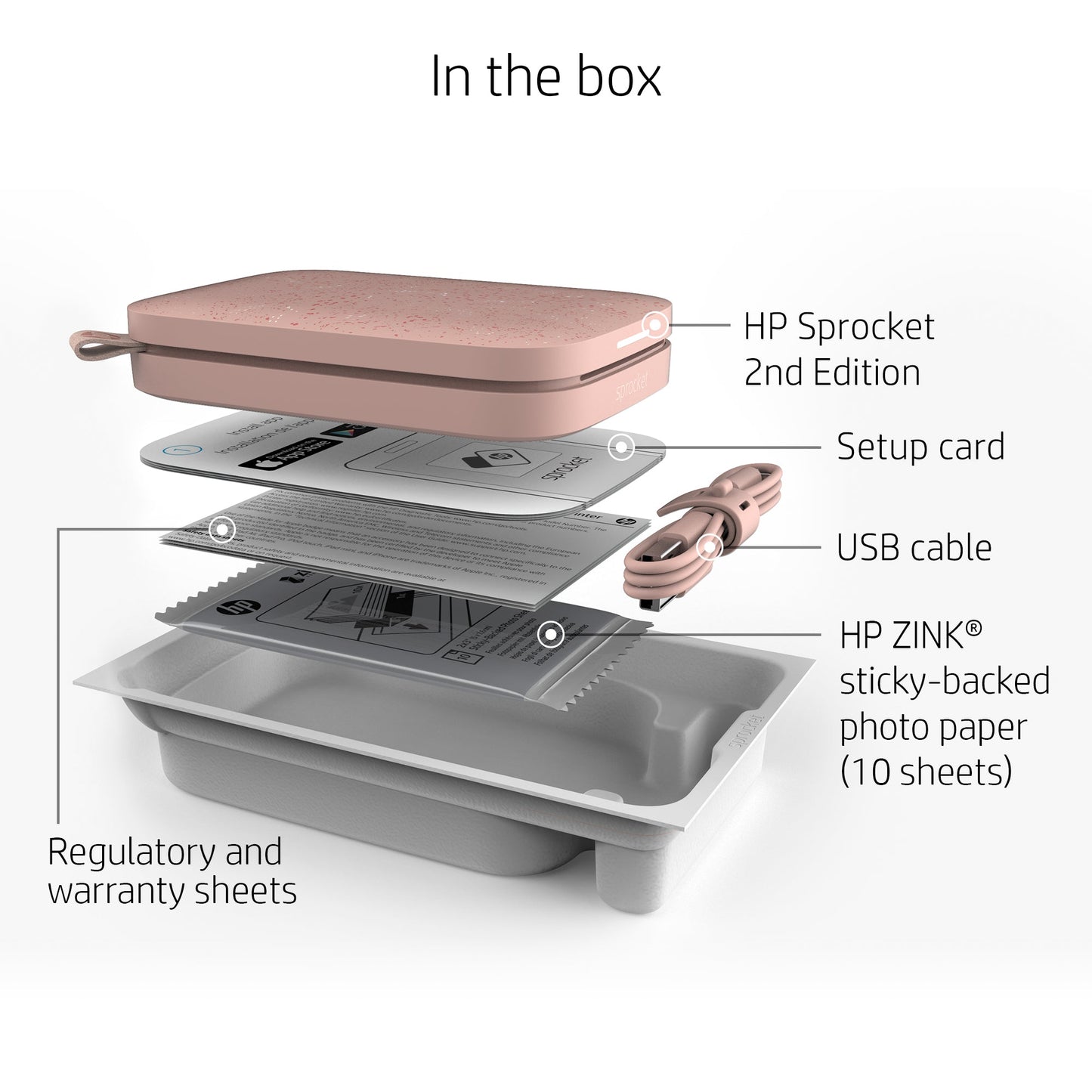 HP | HP Sprocket 2x3 Portable Instant Photo Printer – Pink