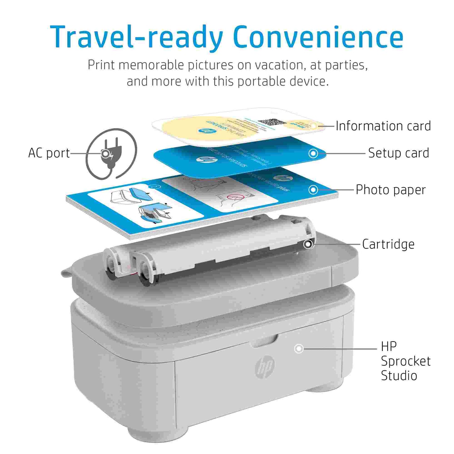 HP | HP Sprocket Studio Plus Bluetooth Instant Photo Printer
