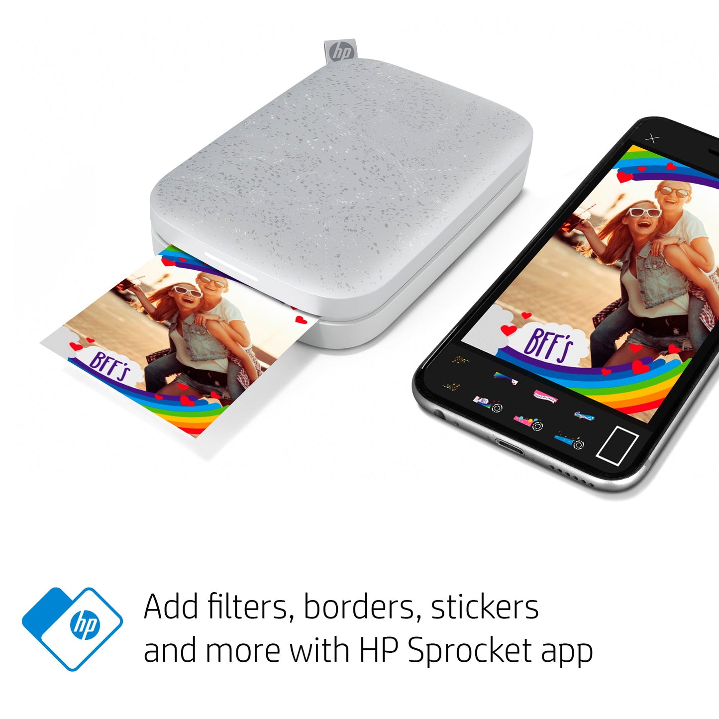 HP | HP Sprocket 2x3 Portable Instant Photo Printer - White