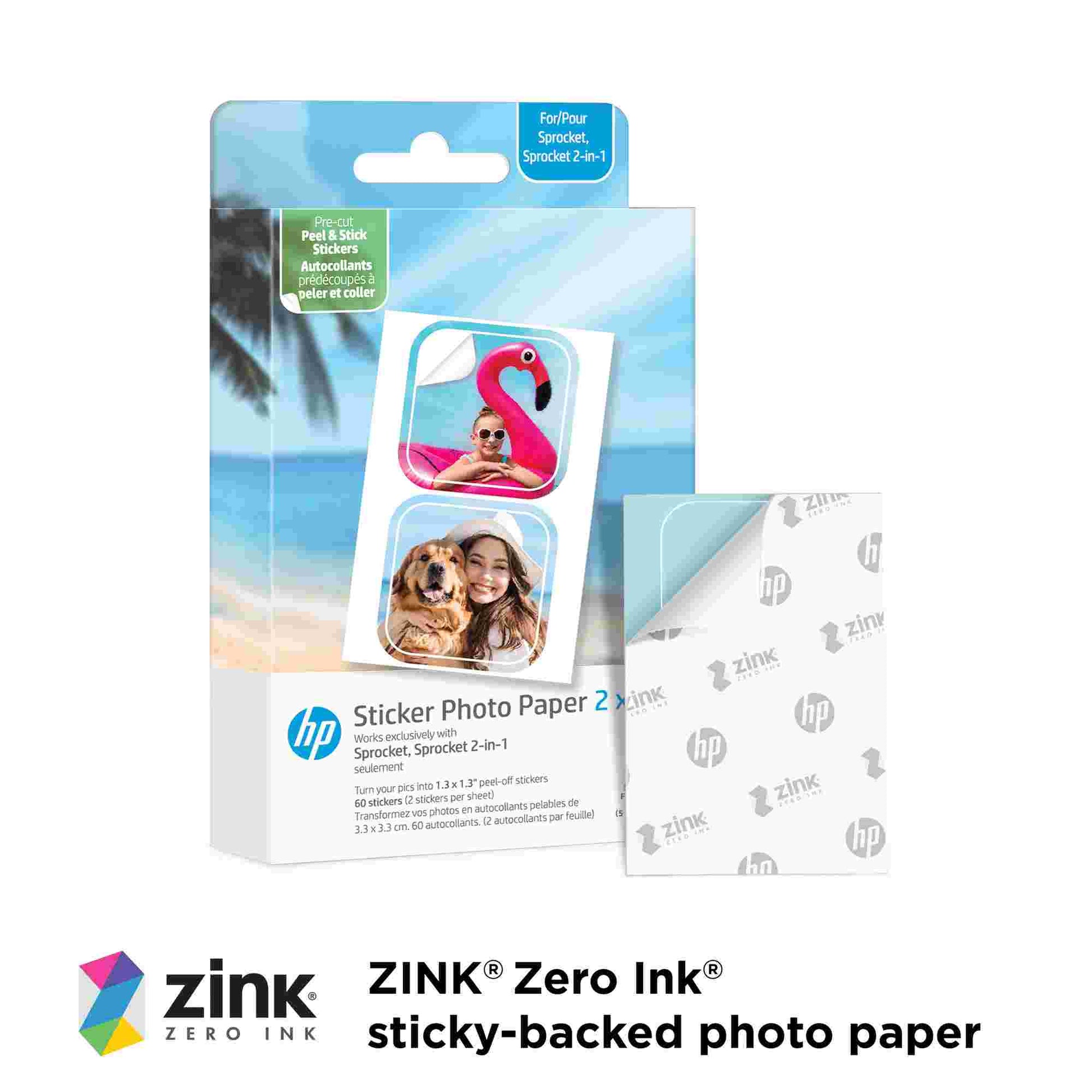 HP | 30 Sheets - HP Sprocket Cut Out Sticker Zink 2x3
