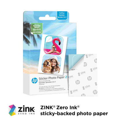 HP | 30 Sheets - HP Sprocket Cut Out Sticker Zink 2x3