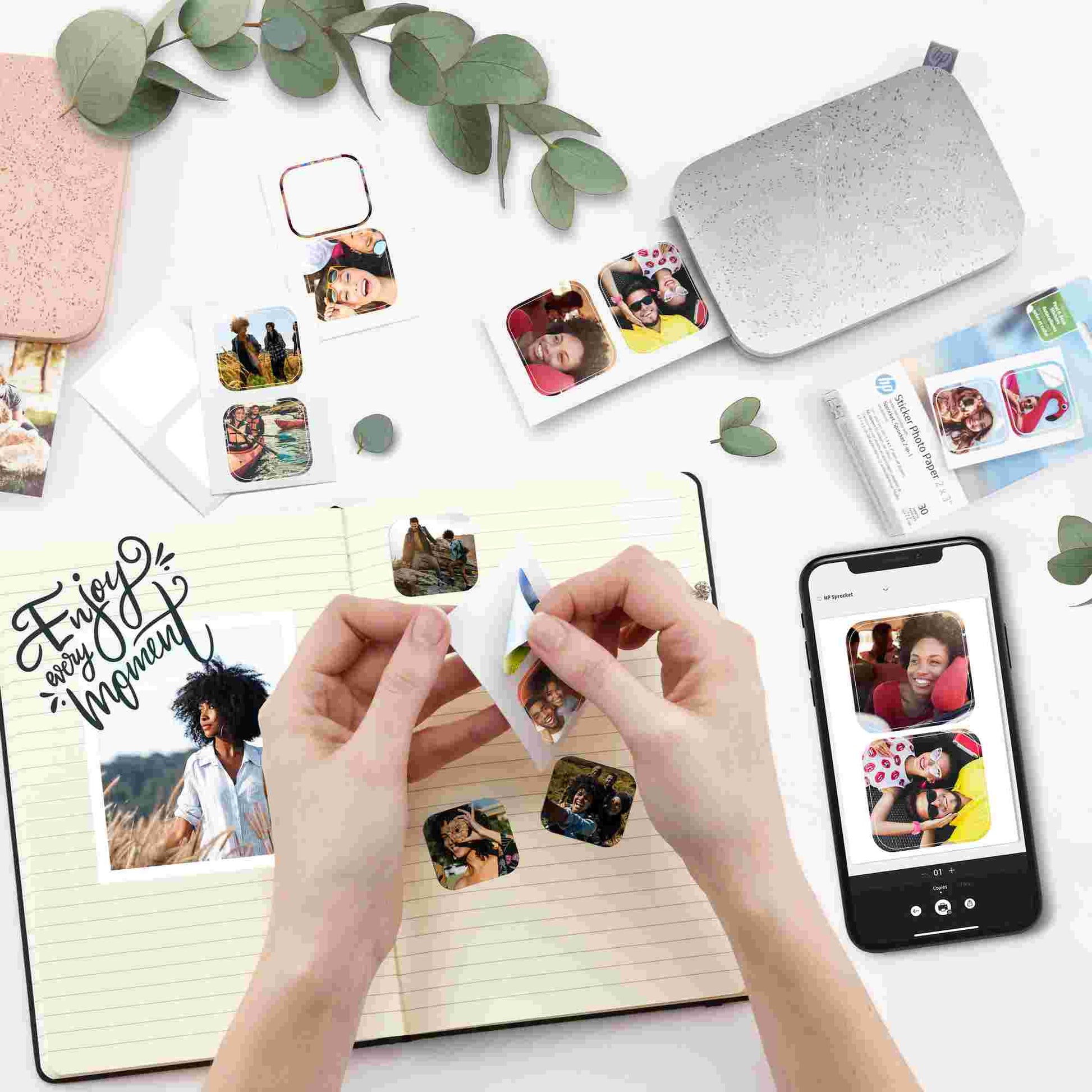 HP | 30 Sheets - HP Sprocket Cut Out Sticker Zink 2x3