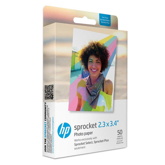 HP | 50 Sheets - HP Sprocket Select 50 Pack 2.3x3.4