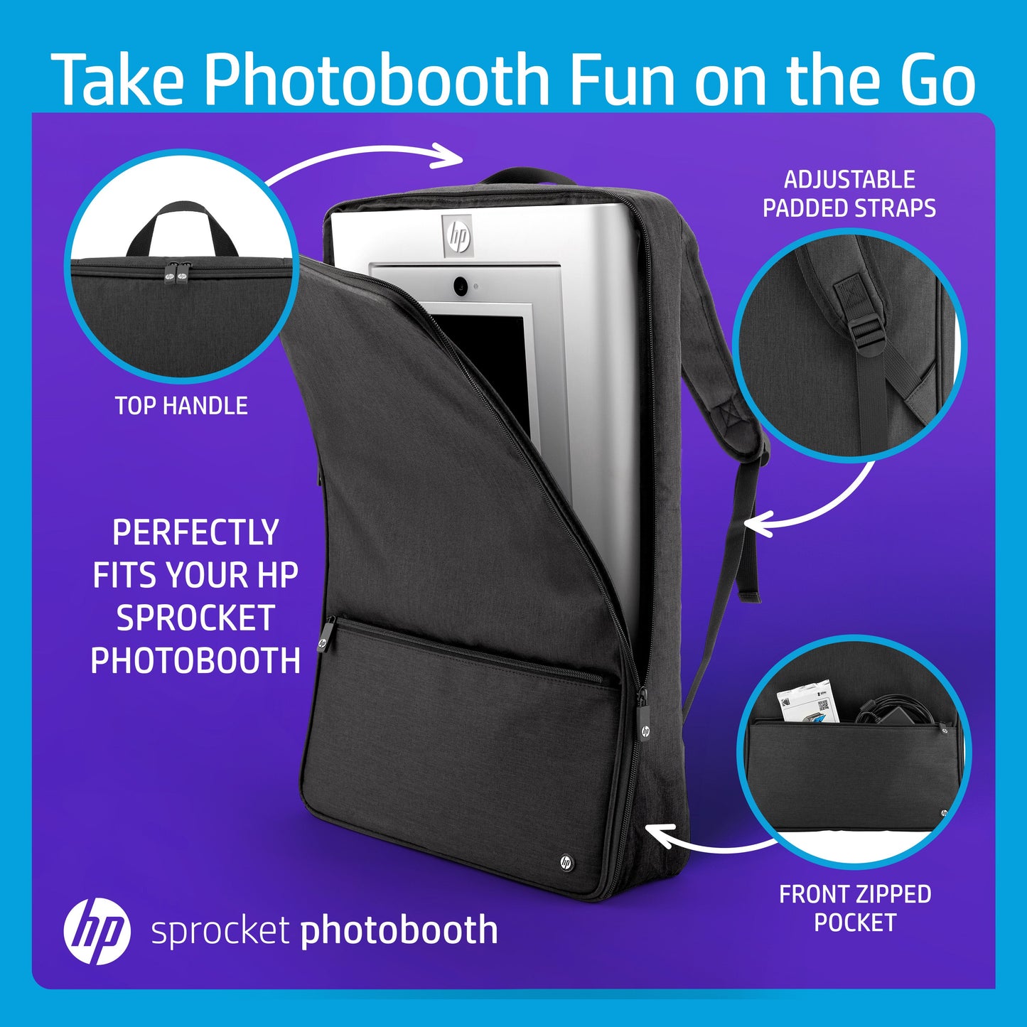 HP | HP Sprocket Photobooth Travel Backpack - Black