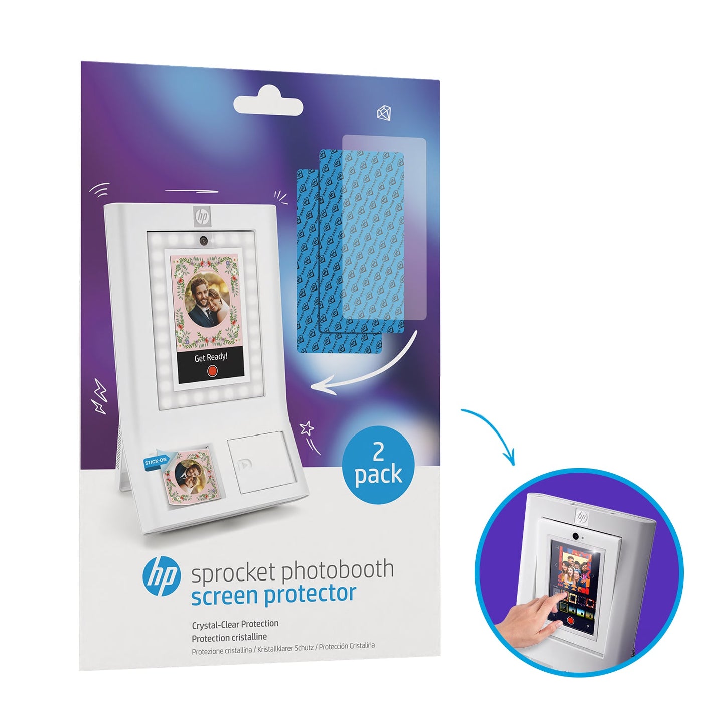 HP | HP Sprocket Photobooth Screen Protector - 2 Pack