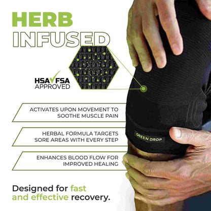 GreenDrop Infused Compression Sleeve (Knee) Size L - XL