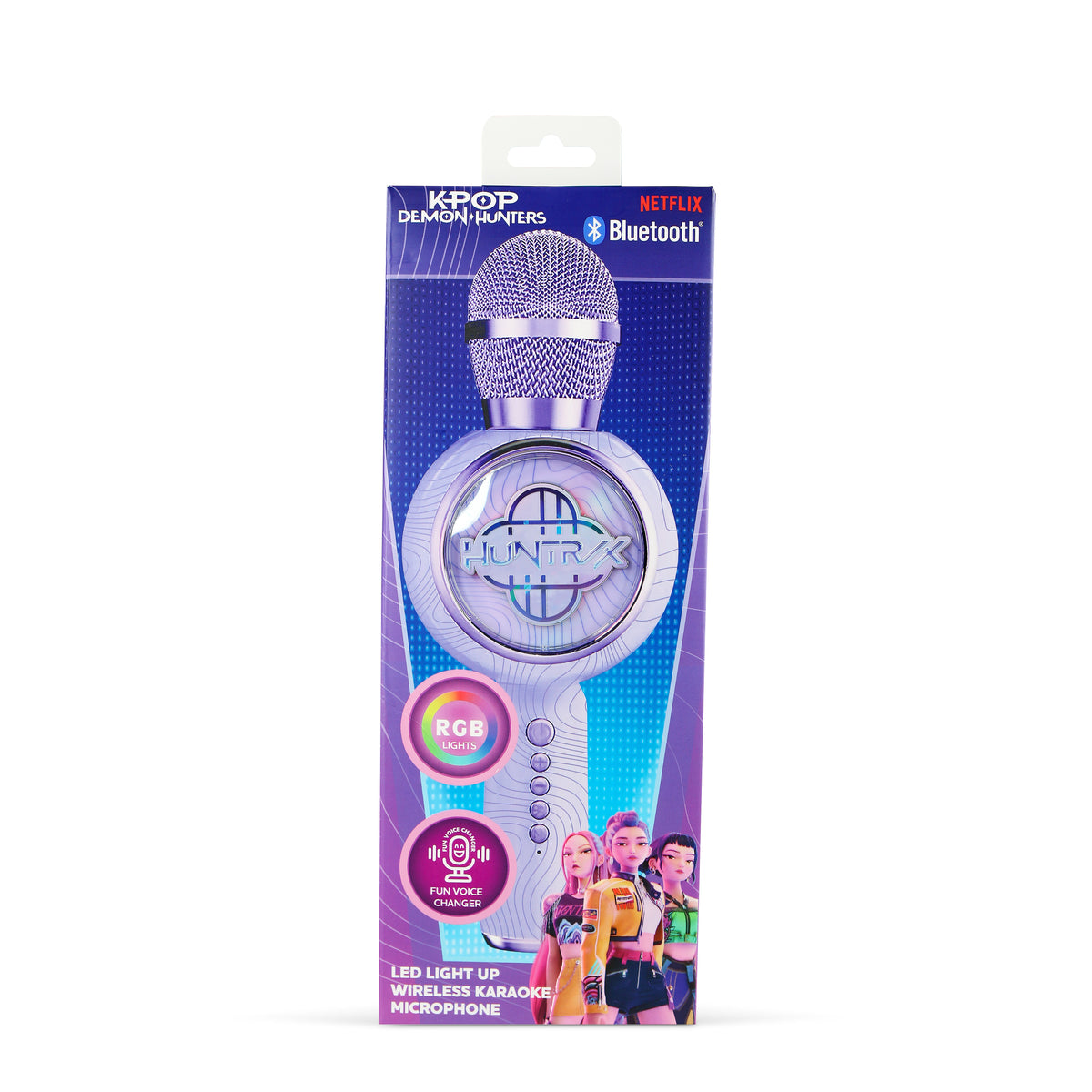 OTL | KPop Demon Hunters Karaoke Microphone and Wireless Speaker with LED Lights Purple