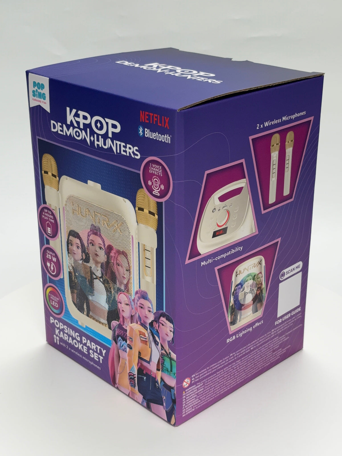 OTL | KP13 PopSing LED Party Karaoke Set with Double Microphones KPop Demon Hunters Huntr/x Golden