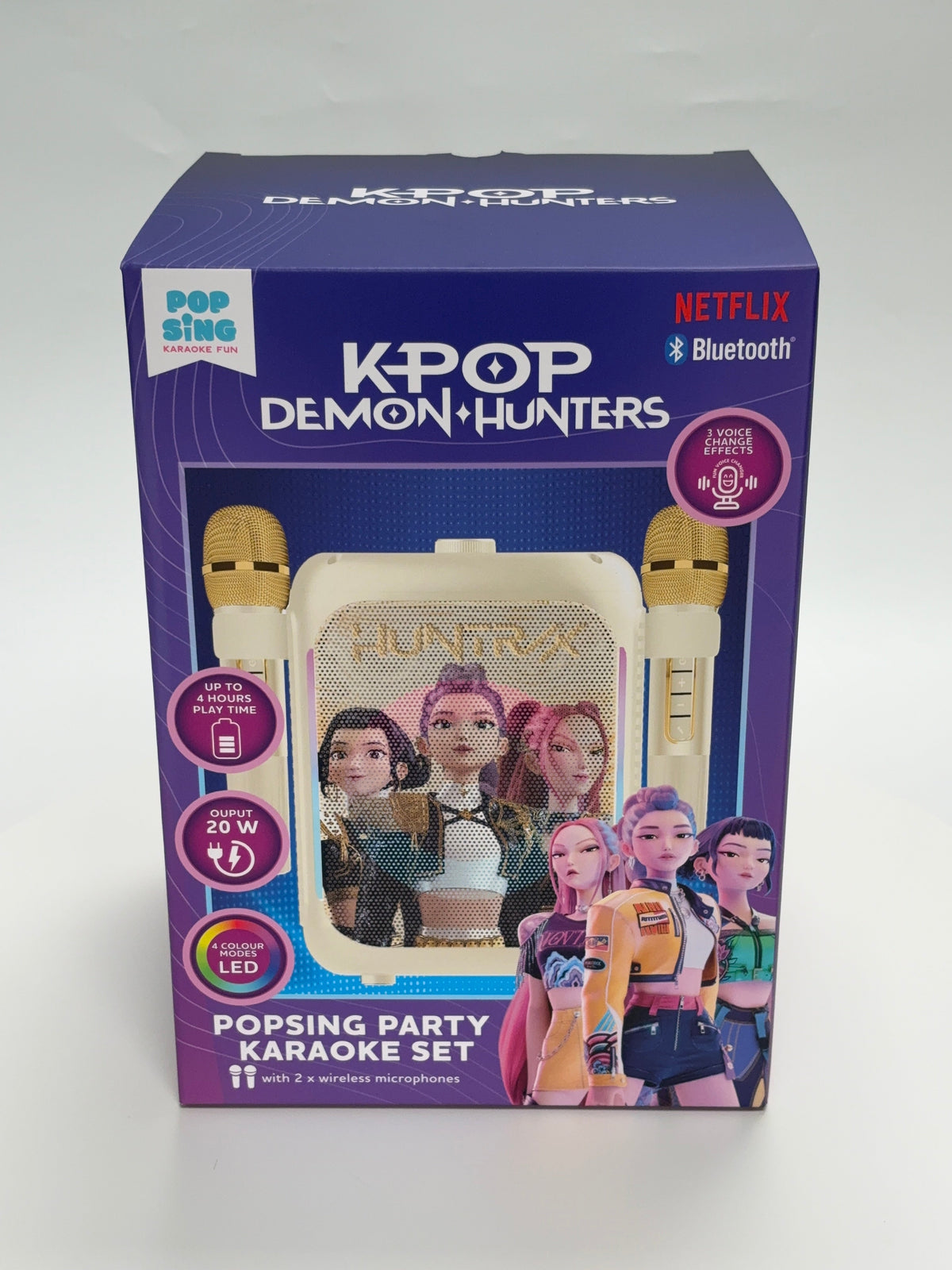OTL | KP13 PopSing LED Party Karaoke Set with Double Microphones KPop Demon Hunters Huntr/x Golden