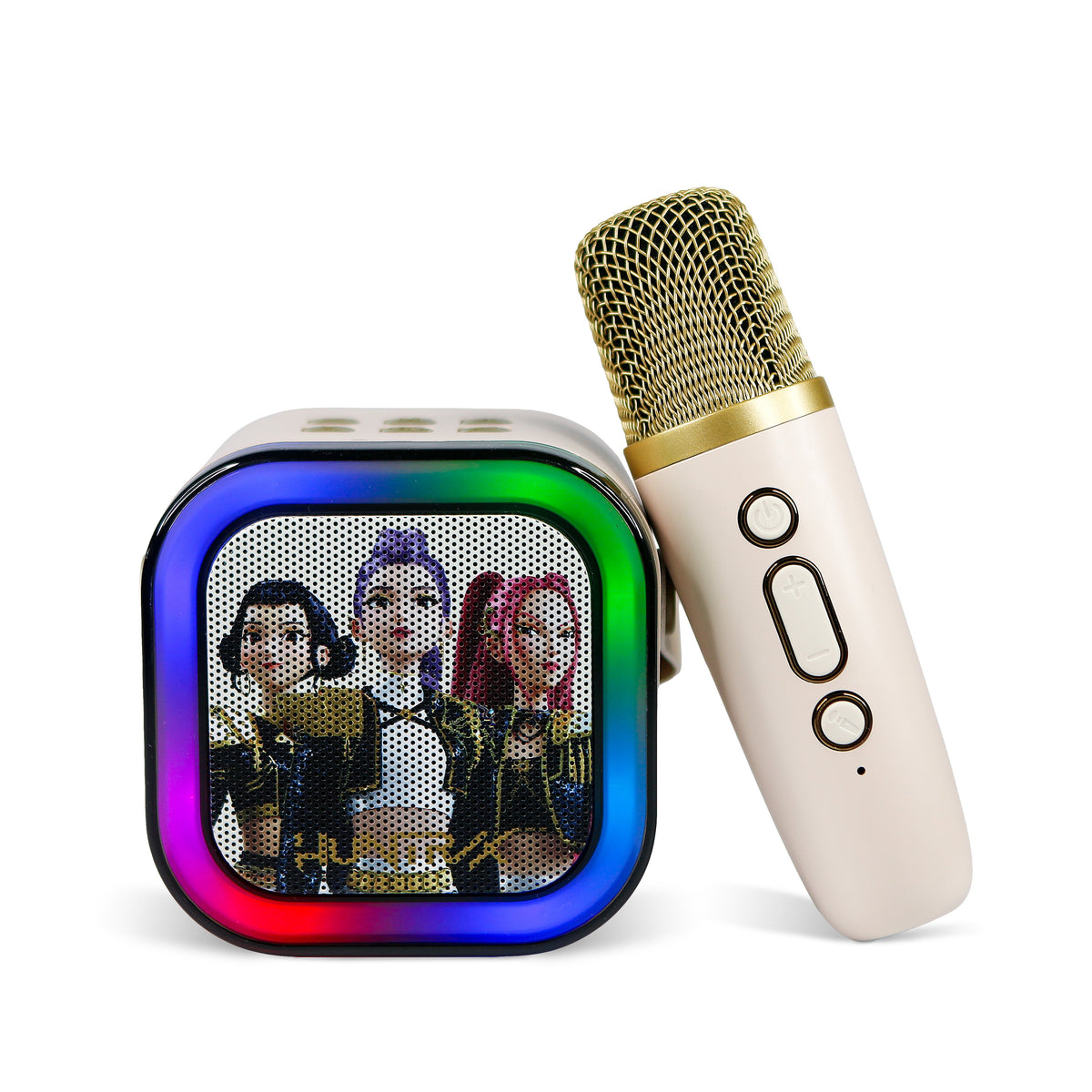 OTL | KPop Demon Hunters LED Light-Up Wireless Karaoke Set Cream