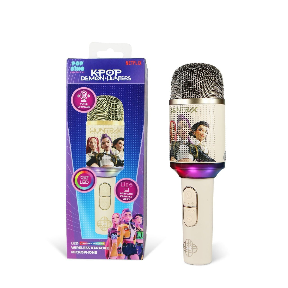 OTL | PopSing KP9 LED Karaoke Microphone KPop Demon Hunters Huntr/x Golden