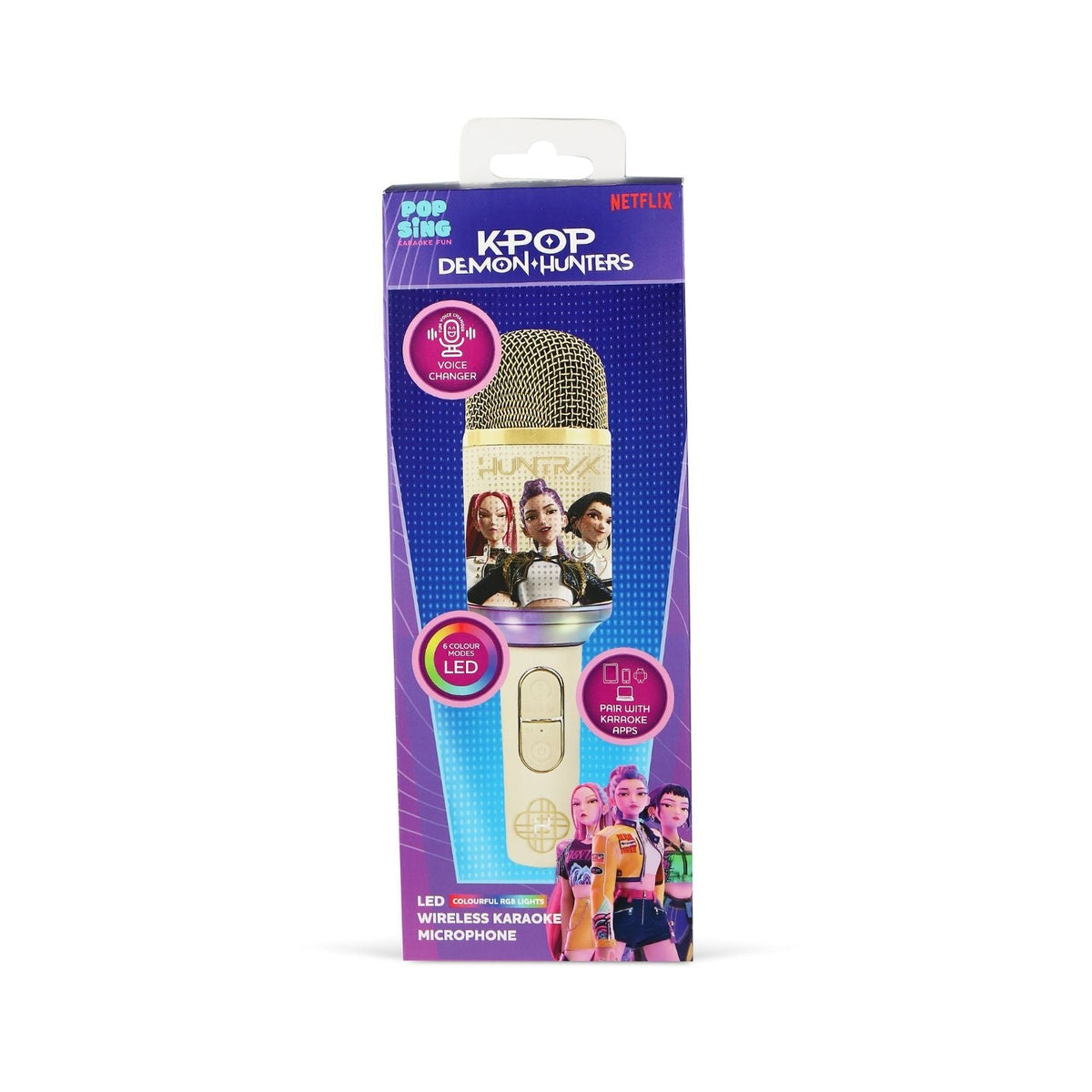 OTL | PopSing KP9 LED Karaoke Microphone KPop Demon Hunters Huntr/x Golden