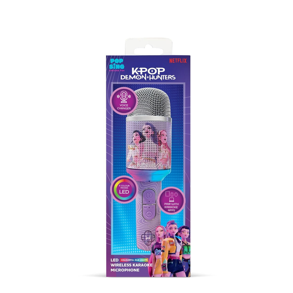 OTL | PopSing KP9 LED Karaoke Microphone KPop Demon Hunters Huntr/x Finale