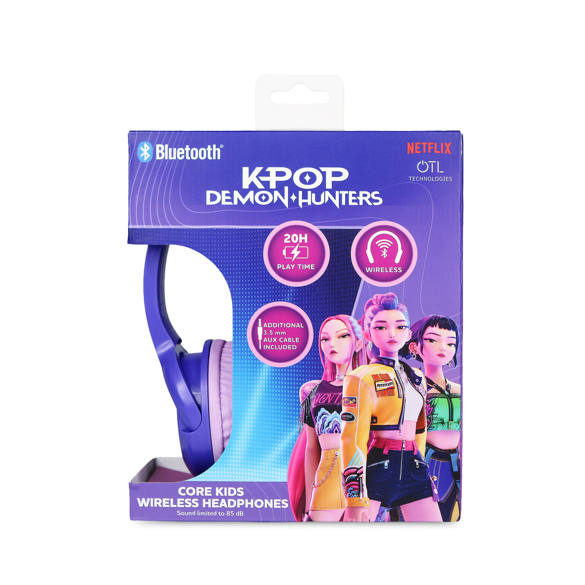 OTL | KPop Demon Hunters Huntr/X Kids Wireless Headphones Purple