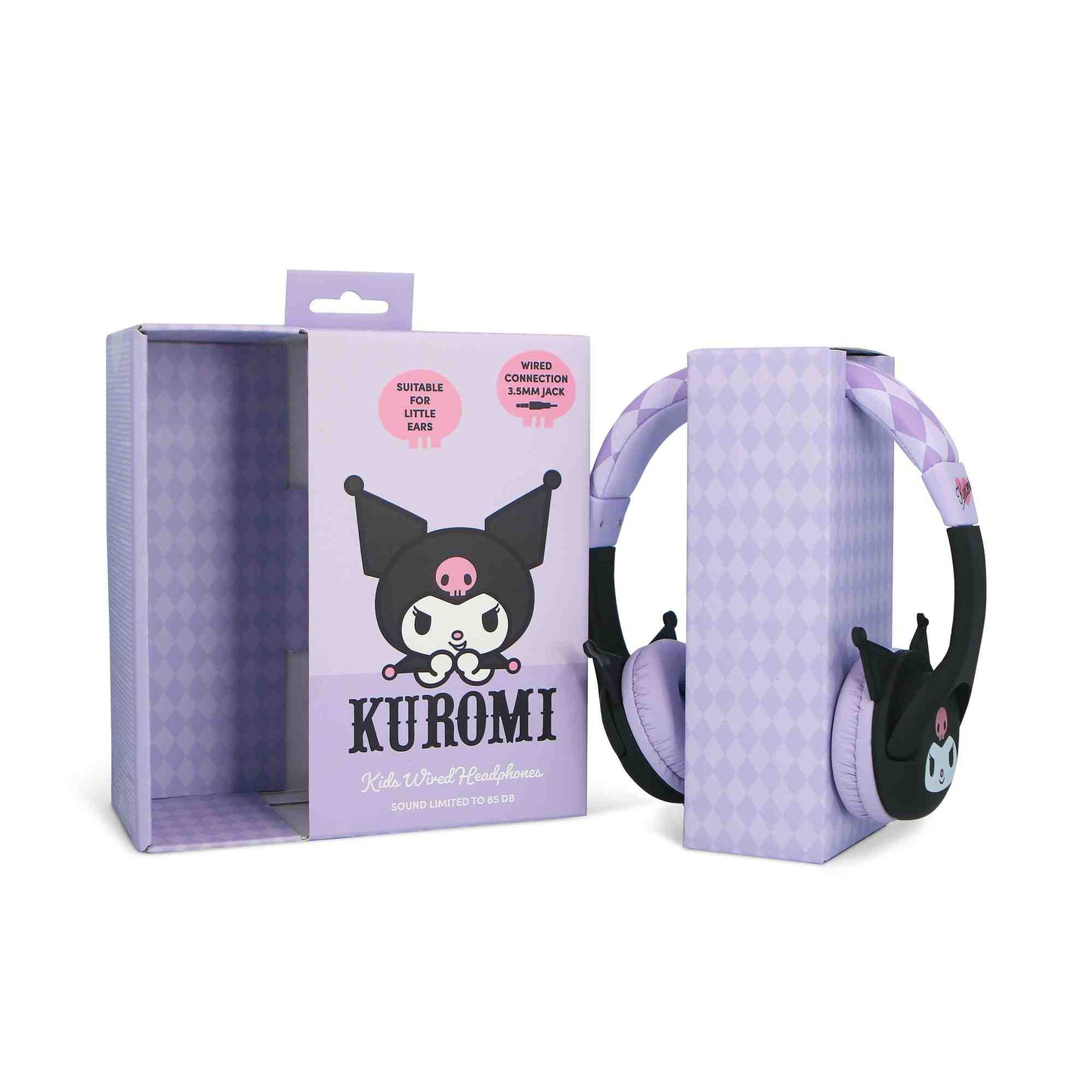 OTL Kuromi Moulded Ears Kids Wired Headphones