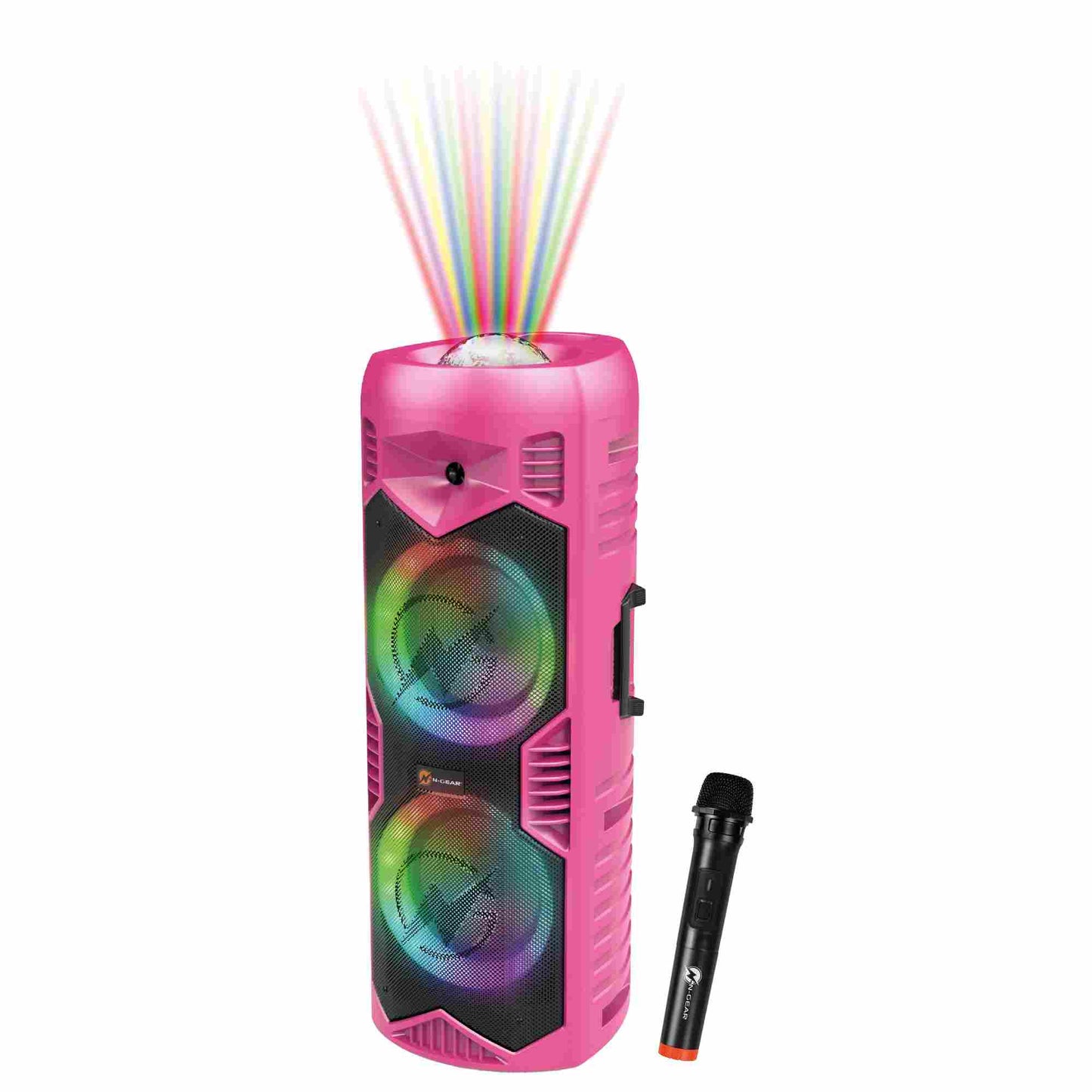 N-Gear | LGP5150 Bluetooth Speaker Karaoke Set Party Box with Microphone Barbie Pink