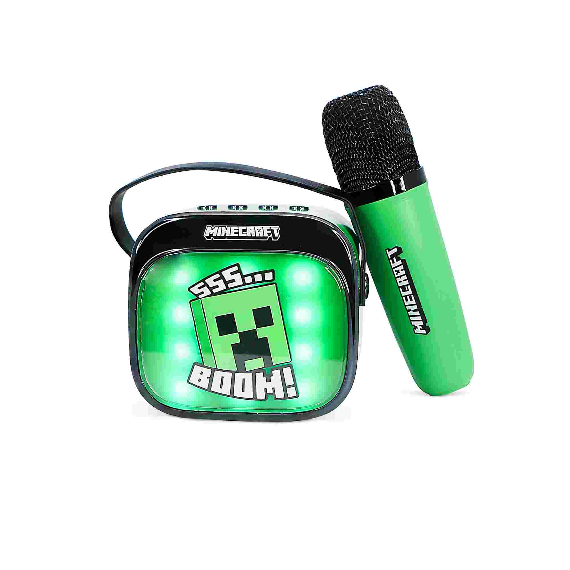 OTL Minecraft Popsing Led Light-Up Wireless Karaoke Speaker & Microphone