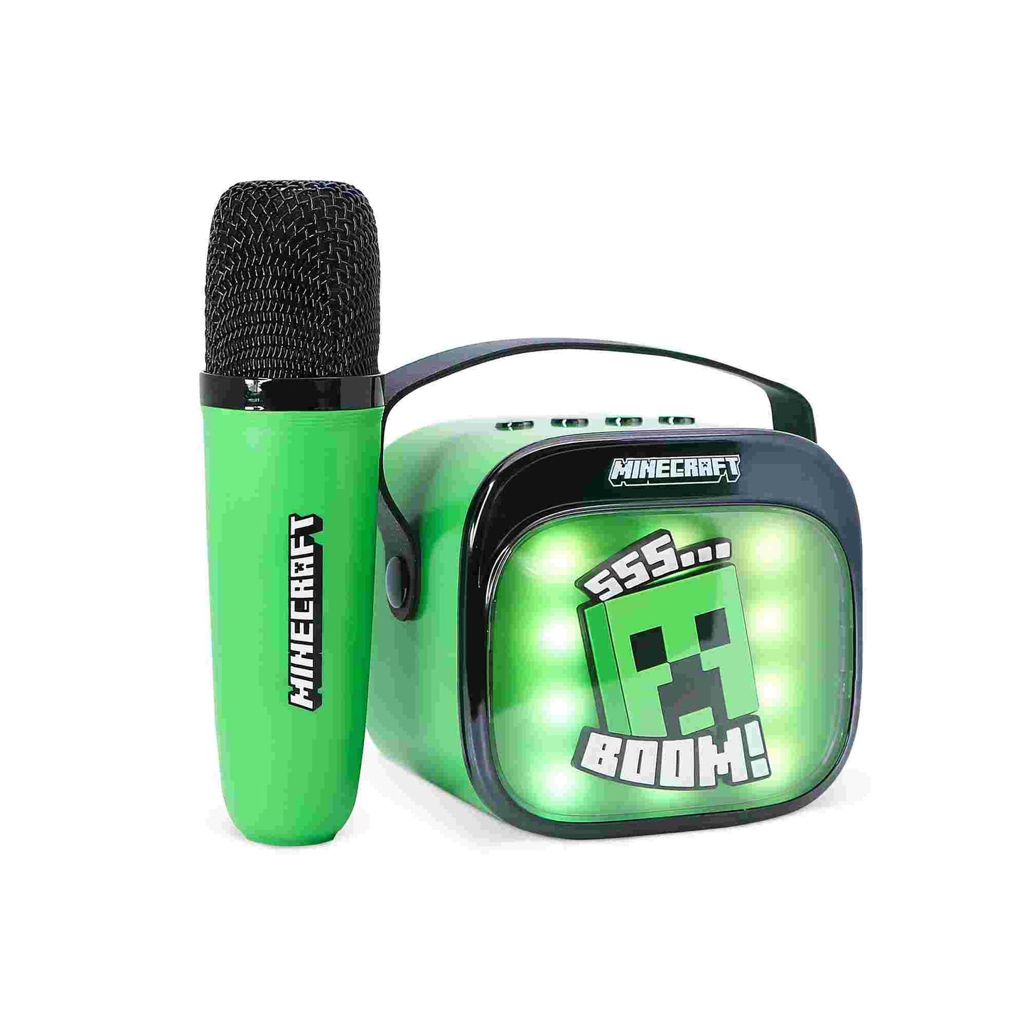 OTL Minecraft Popsing Led Light-Up Wireless Karaoke Speaker & Microphone