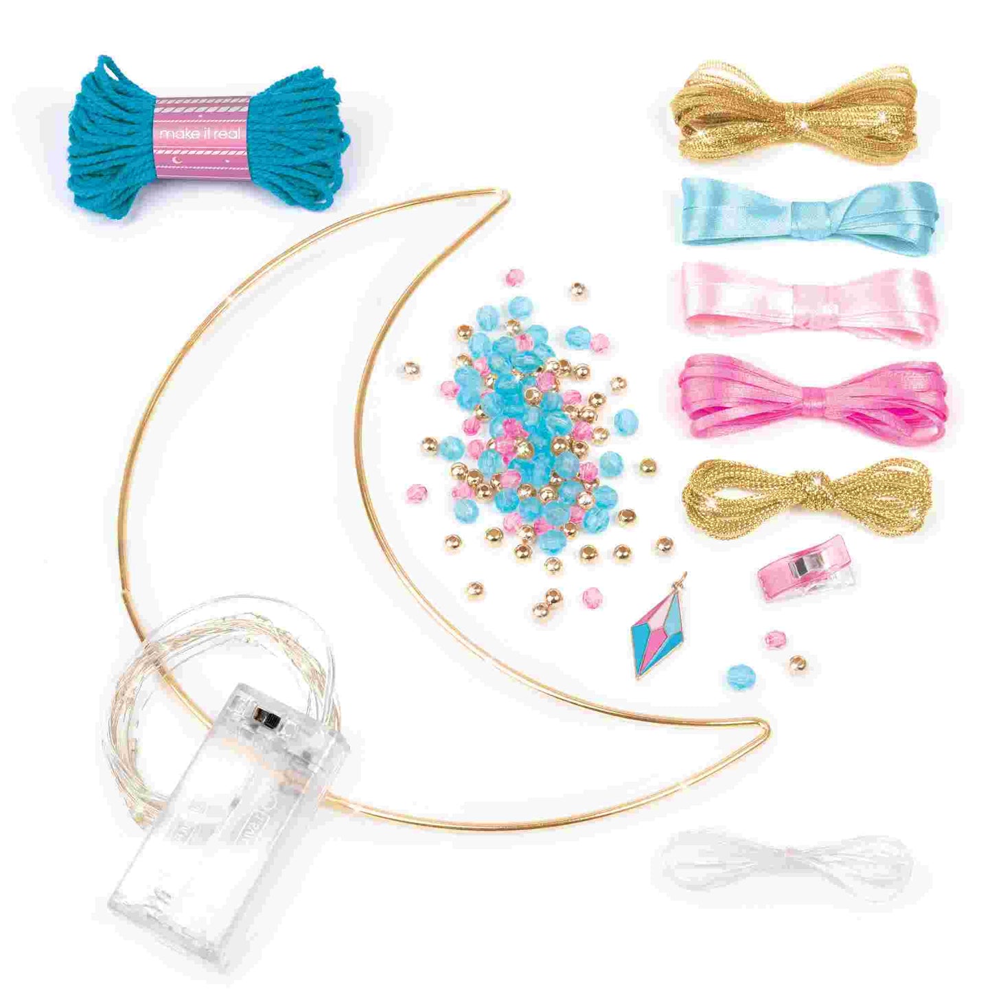 Make it Real | Lunar Dream Catcher With Lights - Blue