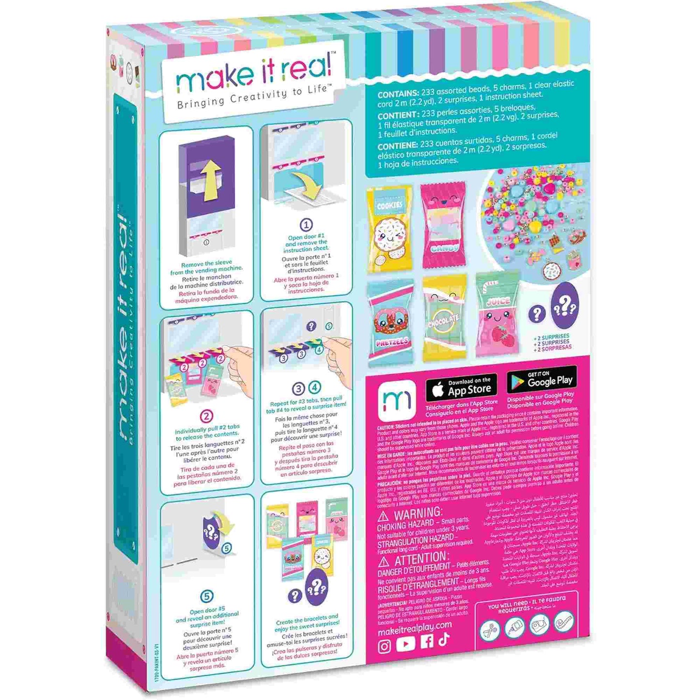 Make it Real | Bracelet Snackers DIY Jewelry Vending Machine Craft Set