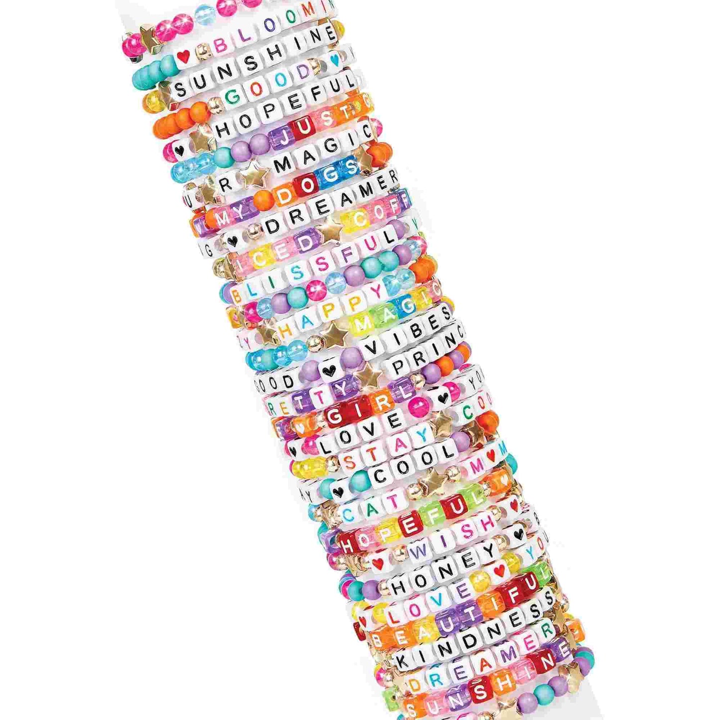 Make it Real | Say Yes 1000 Piece Deluxe Alphabet Beads Bracelet Kit Craft Set