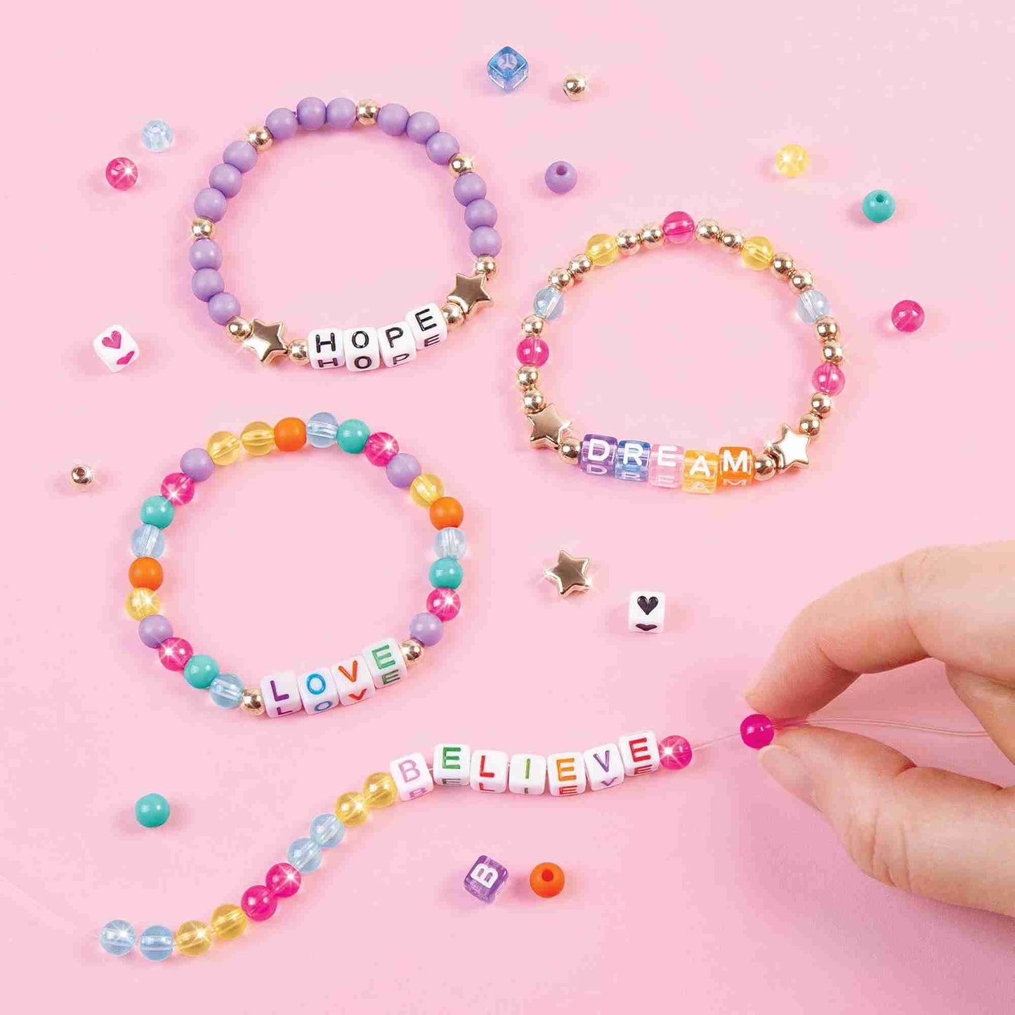Make it Real | Say Yes 1000 Piece Deluxe Alphabet Beads Bracelet Kit Craft Set