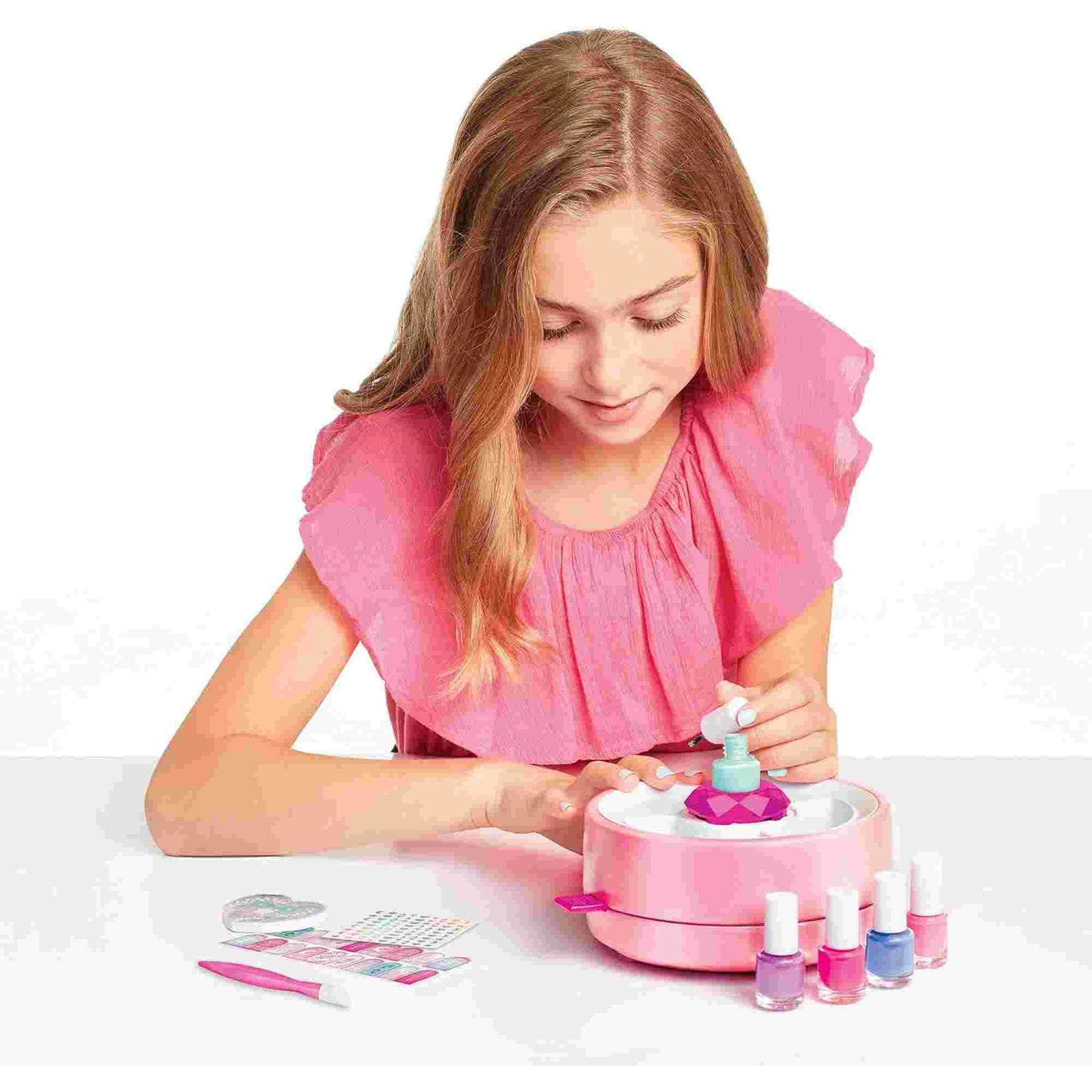 Make it Real | Non-Toxic Nail Varnish Set with Kid's Magic Light-Up Nail Dryer
