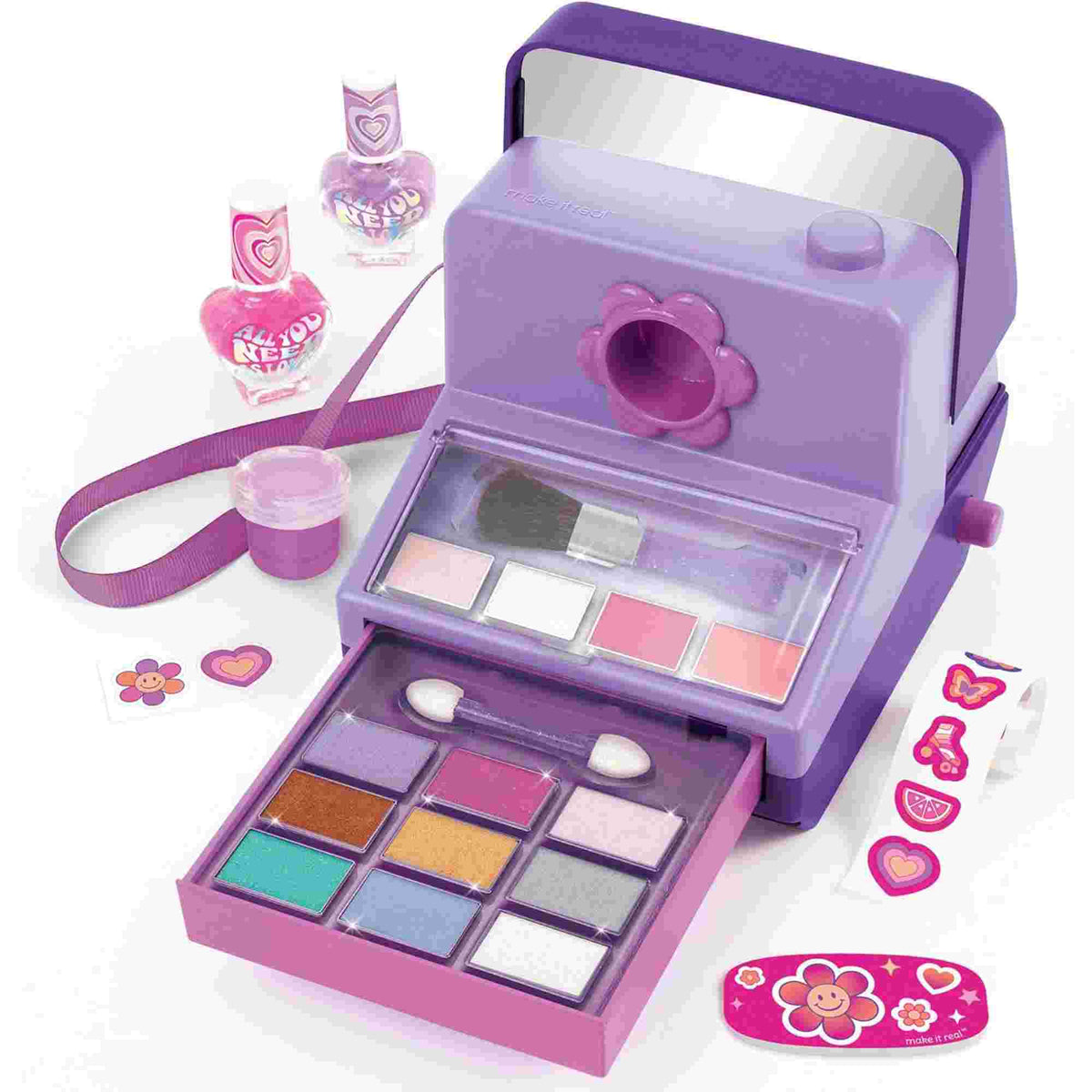 Make it Real | Instant Glam Cosmetics Set with Vintage Instant Camera Shaped Box