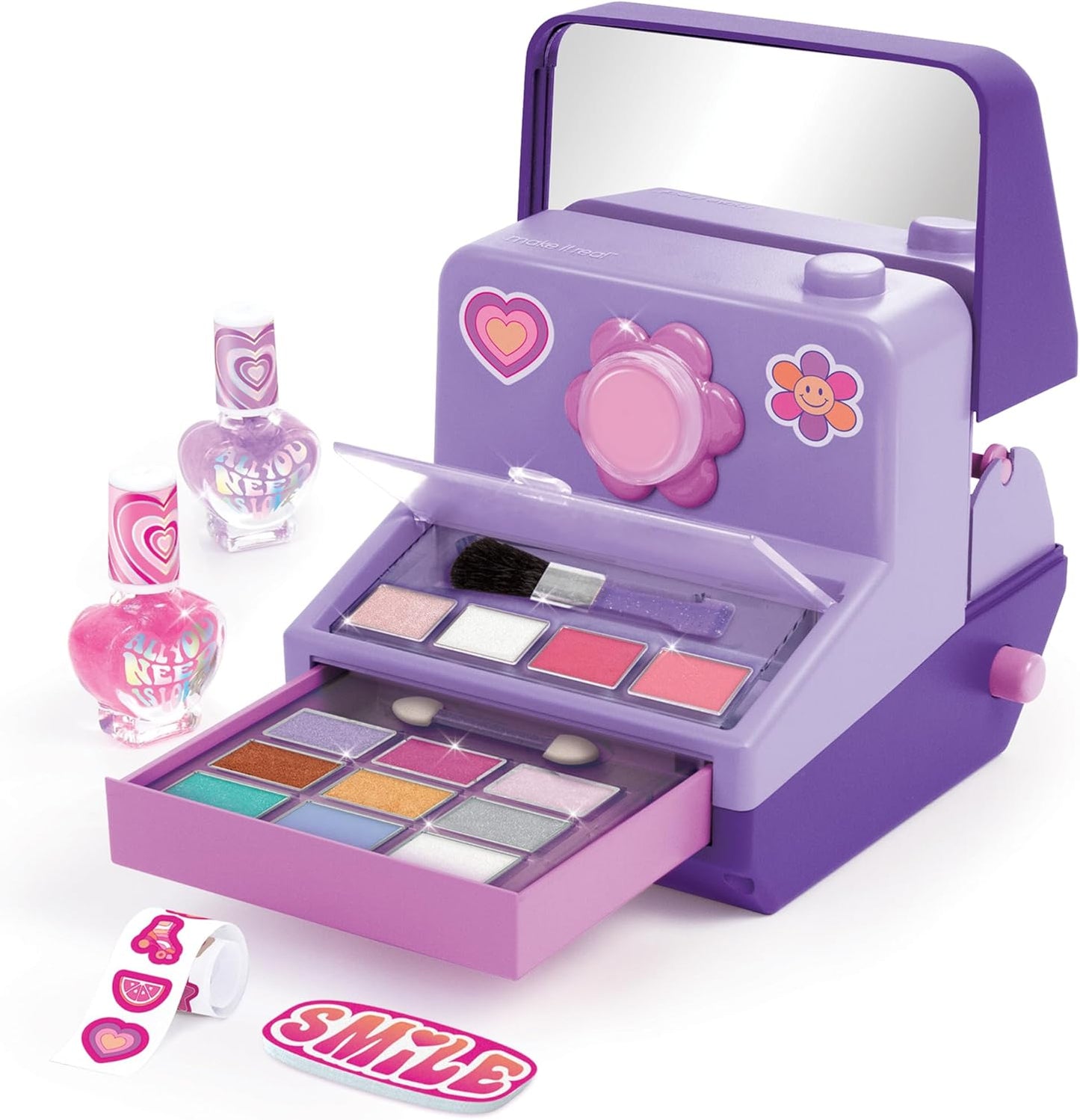 Make it Real | Instant Glam Cosmetics Set with Vintage Instant Camera Shaped Box