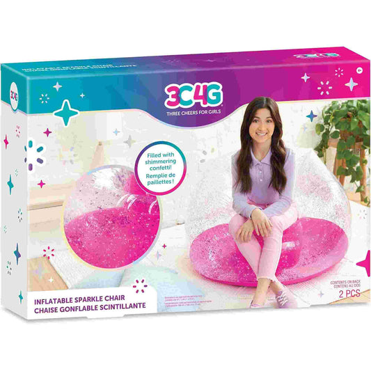 Make it Real | Inflatable Sparkle Chair Pink