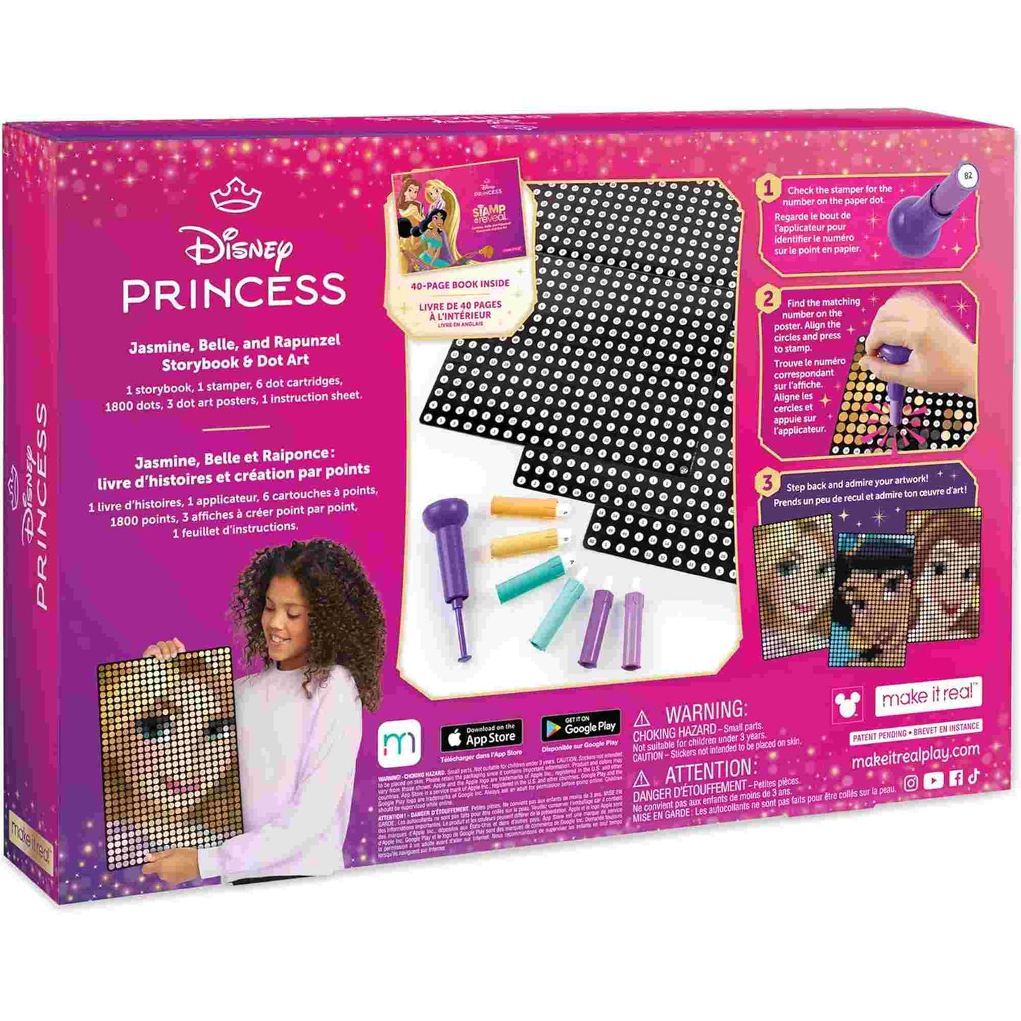 Make it Real | Disney Princess Stamp to Reveal Dot Art Craft Set