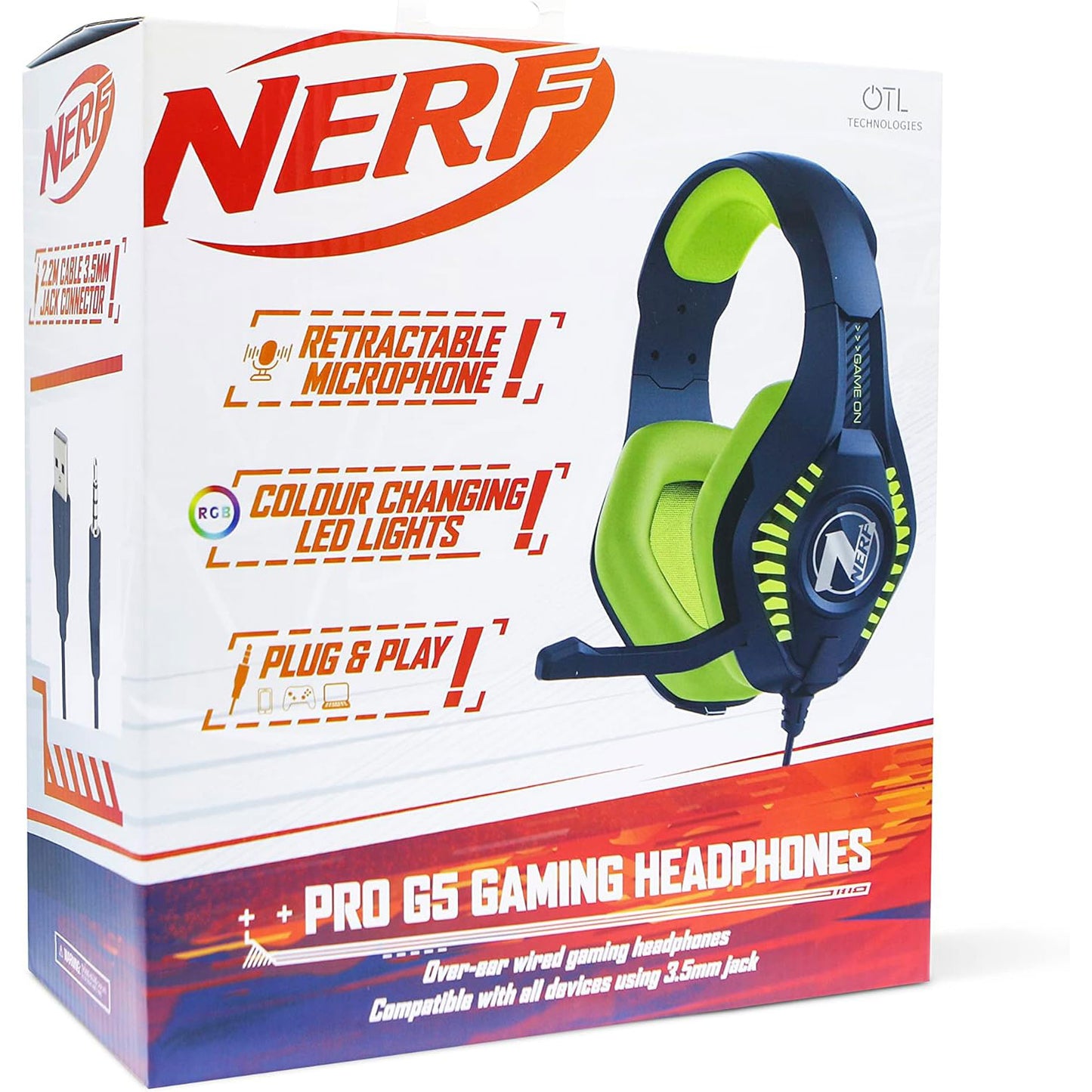 Nerf | "Game on" PRO G5 Gaming headphones