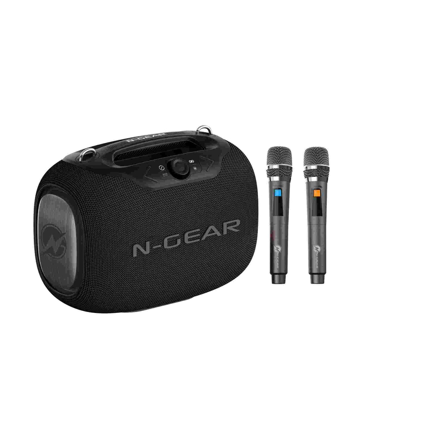 N-Gear | NRG600 Bluetooth Speaker Partybox with Lighting & 2 Microphones IPX5 Waterproof Black