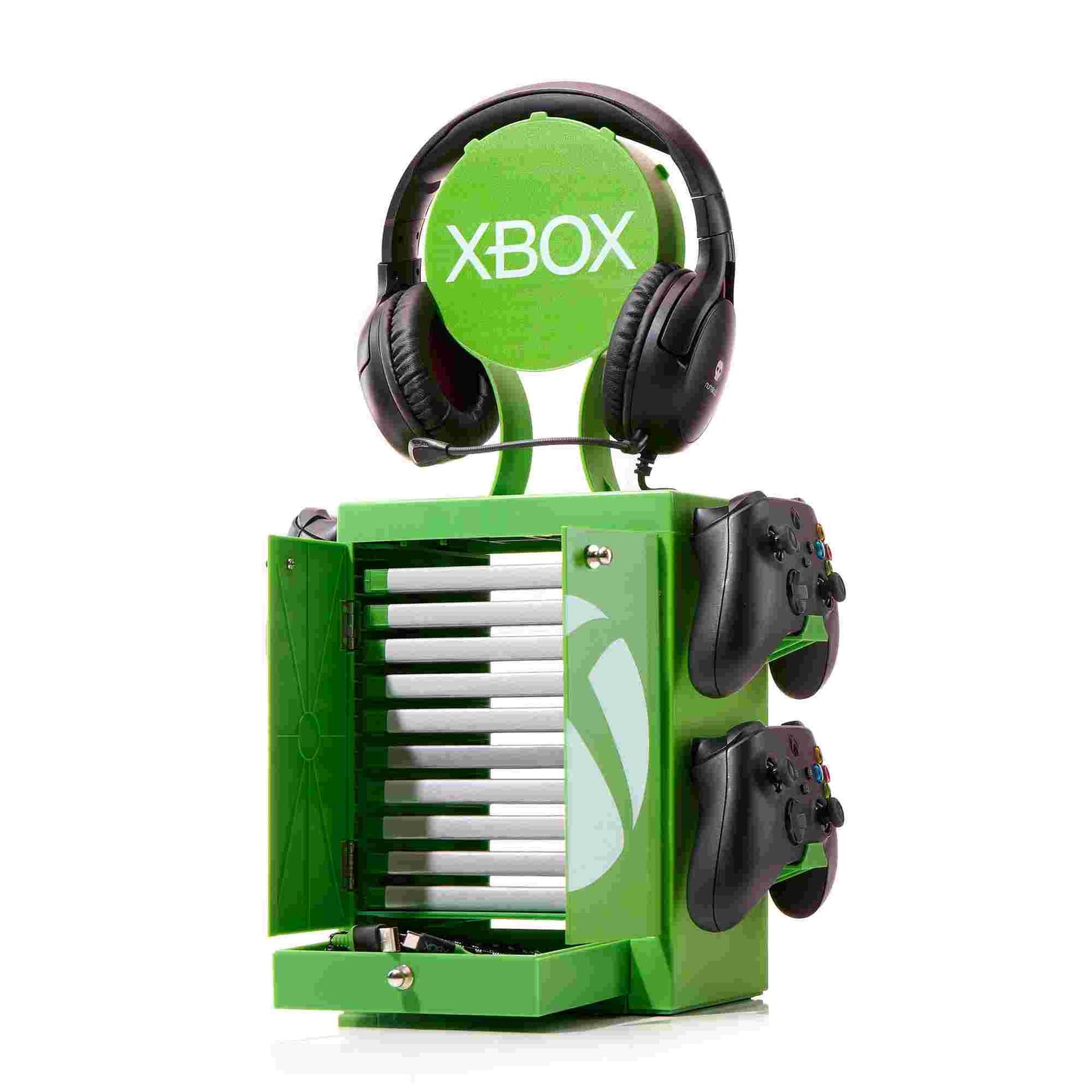 Rubber Road | Xbox Game Disc Locker and Stand for Controllers & Headphones