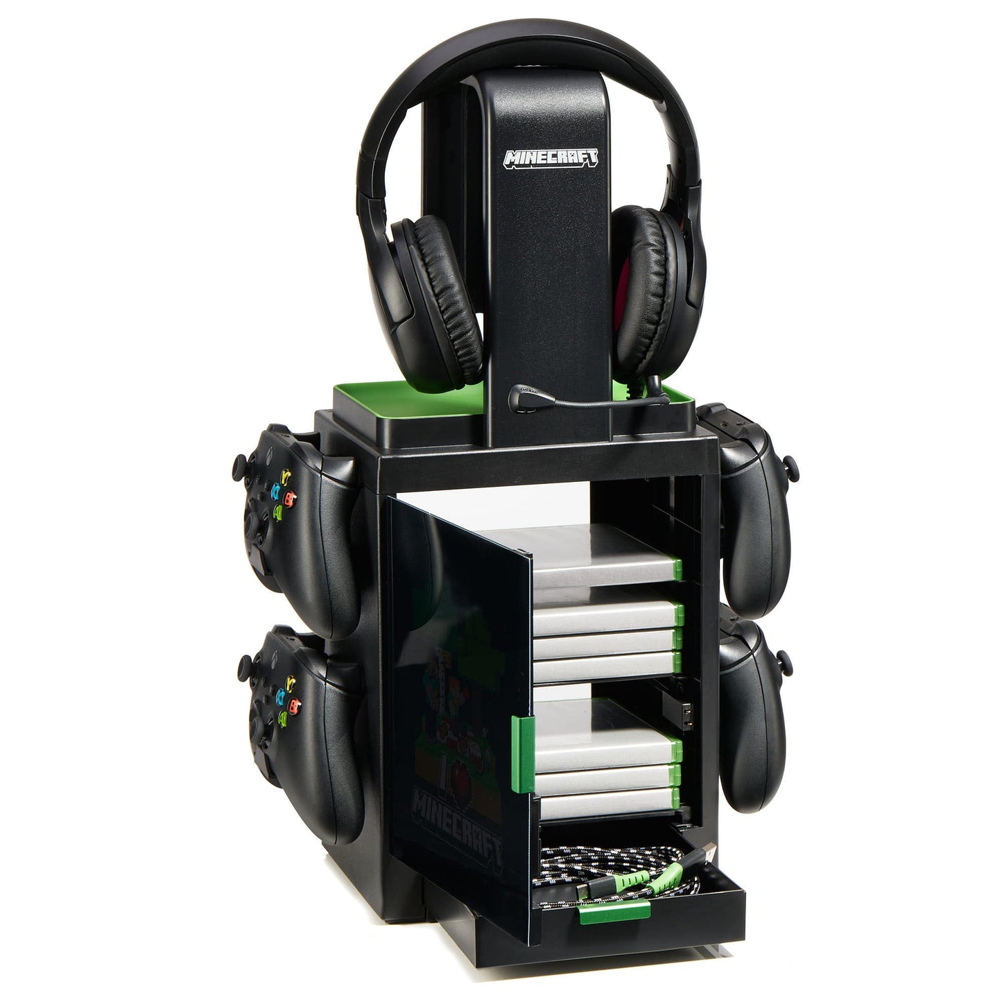Rubber Road | Minecraft Light Game Disc Locker and Stand for Controllers & Headphones
