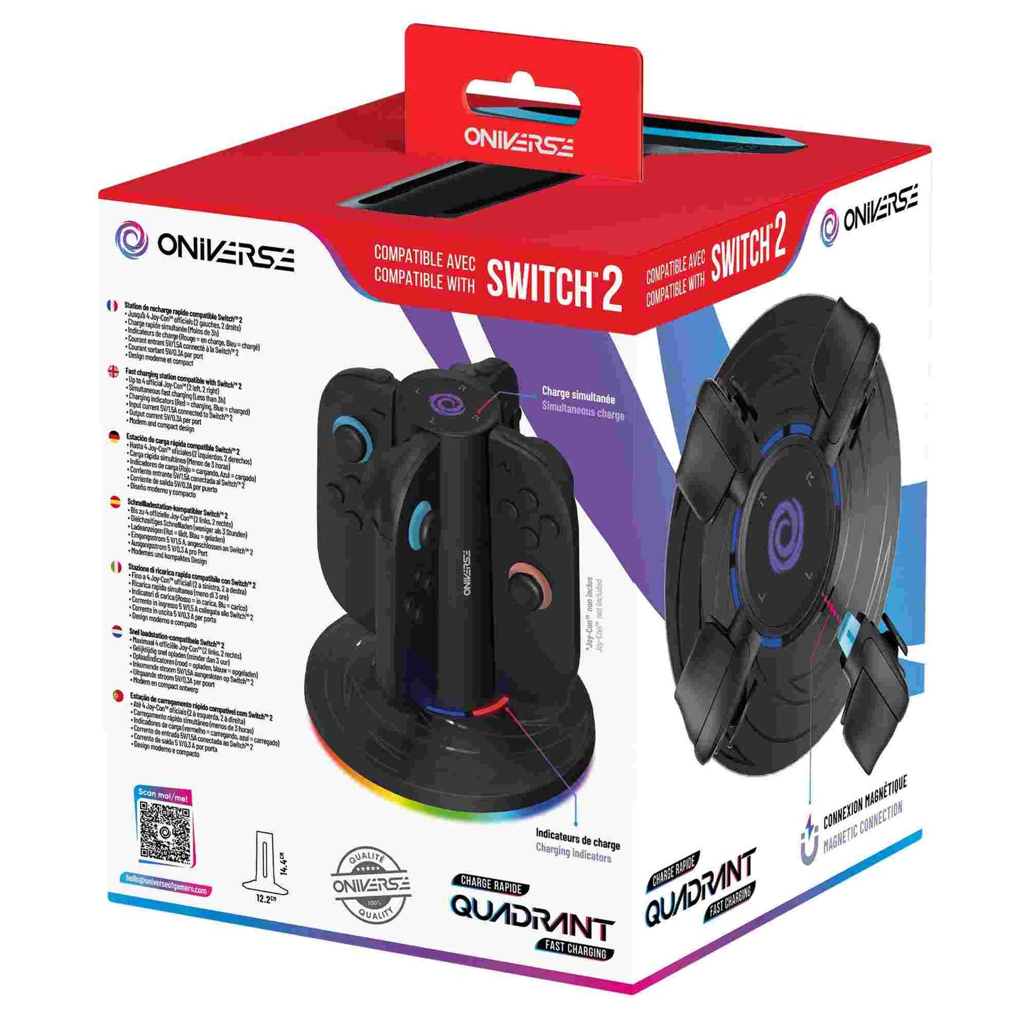 Oniverse | Quadrant 4 Joycons Charging Dock for Nintendo Switch 2
