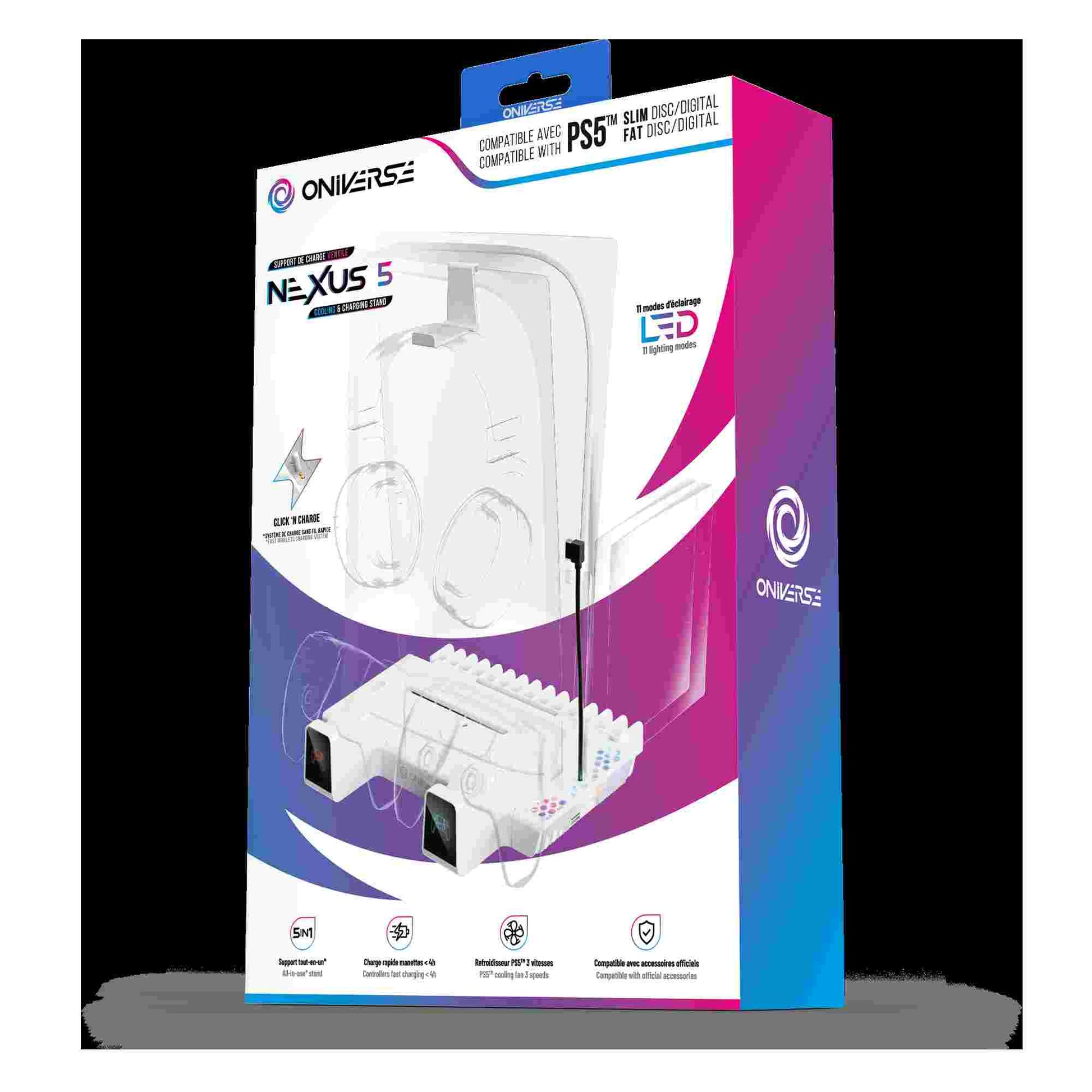 Oniverse | Nexus 5 Cooling and Charging Stand for PS5 & PS5 Slim